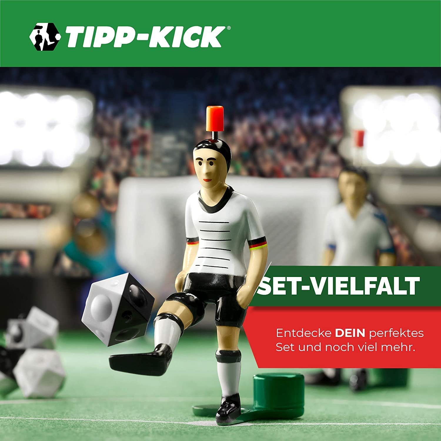 Tipp-Kick Tischfußballspiel Deutschland Kickerin Figur Dame Frau Lady Spielerin mit Ball