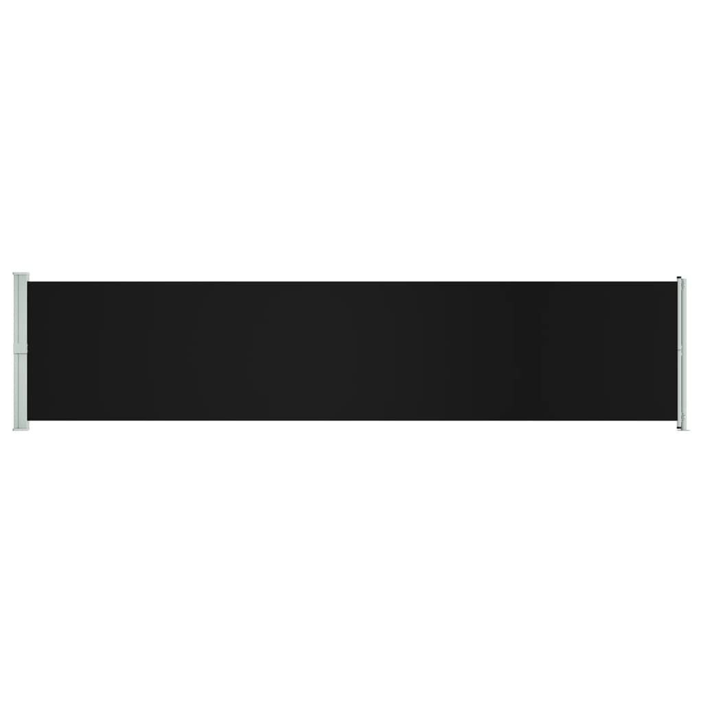 vidaXL Seitenmarkise Ausziehbare Seitenmarkise 140x600 cm Schwarz