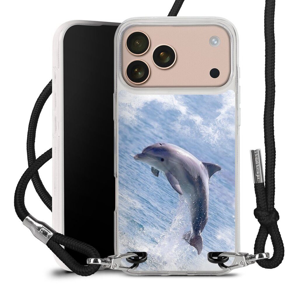 DeinDesign Handyhülle Delfine Meer Wal Springender Delphin, Apple iPhone 17 Pro Max Handykette Hülle mit Band Case zum Umhängen