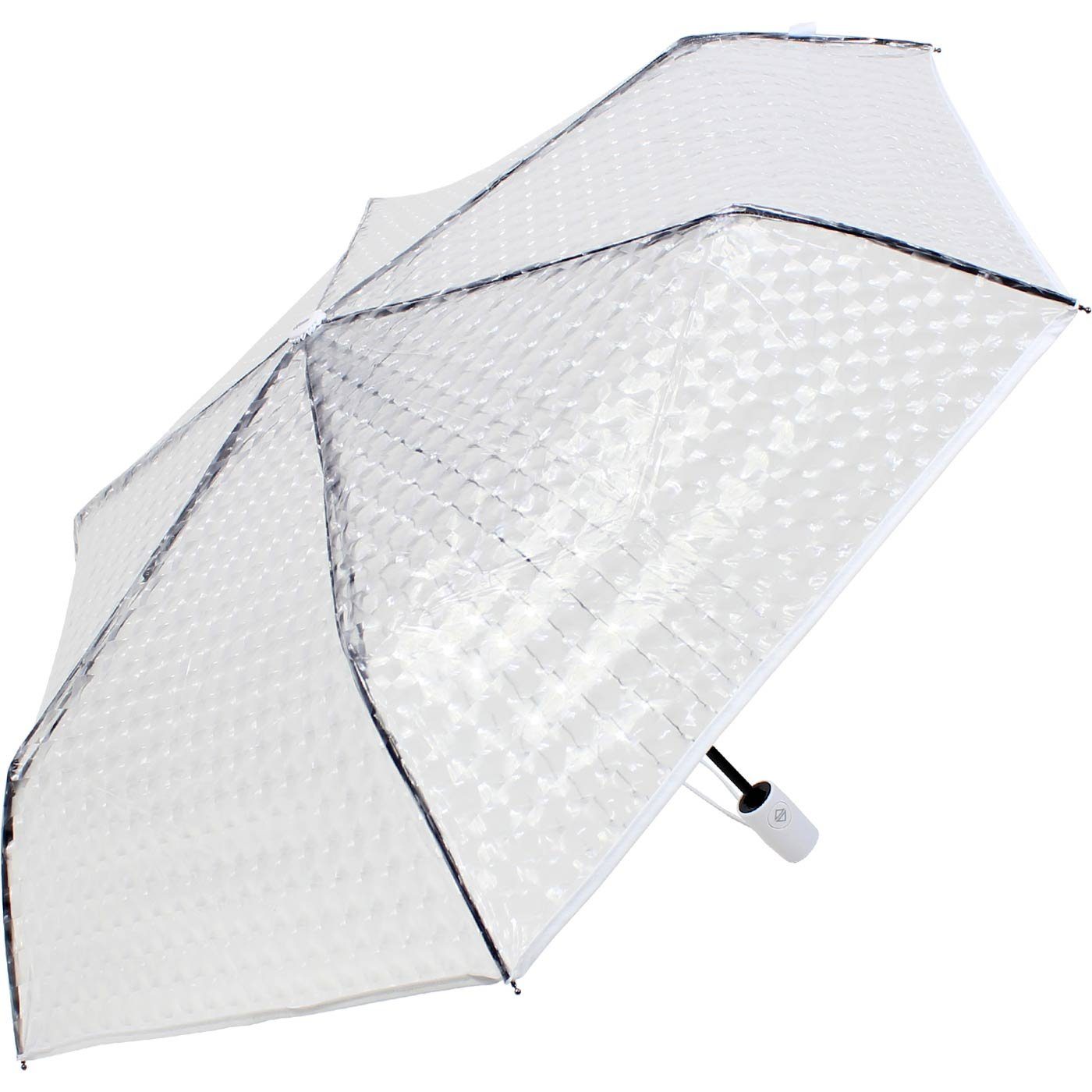 iX-brella Taschenregenschirm Minischirm Transparent Automatik mit Lens-Effekt, Lens-Effekt – Bild 2 von 4