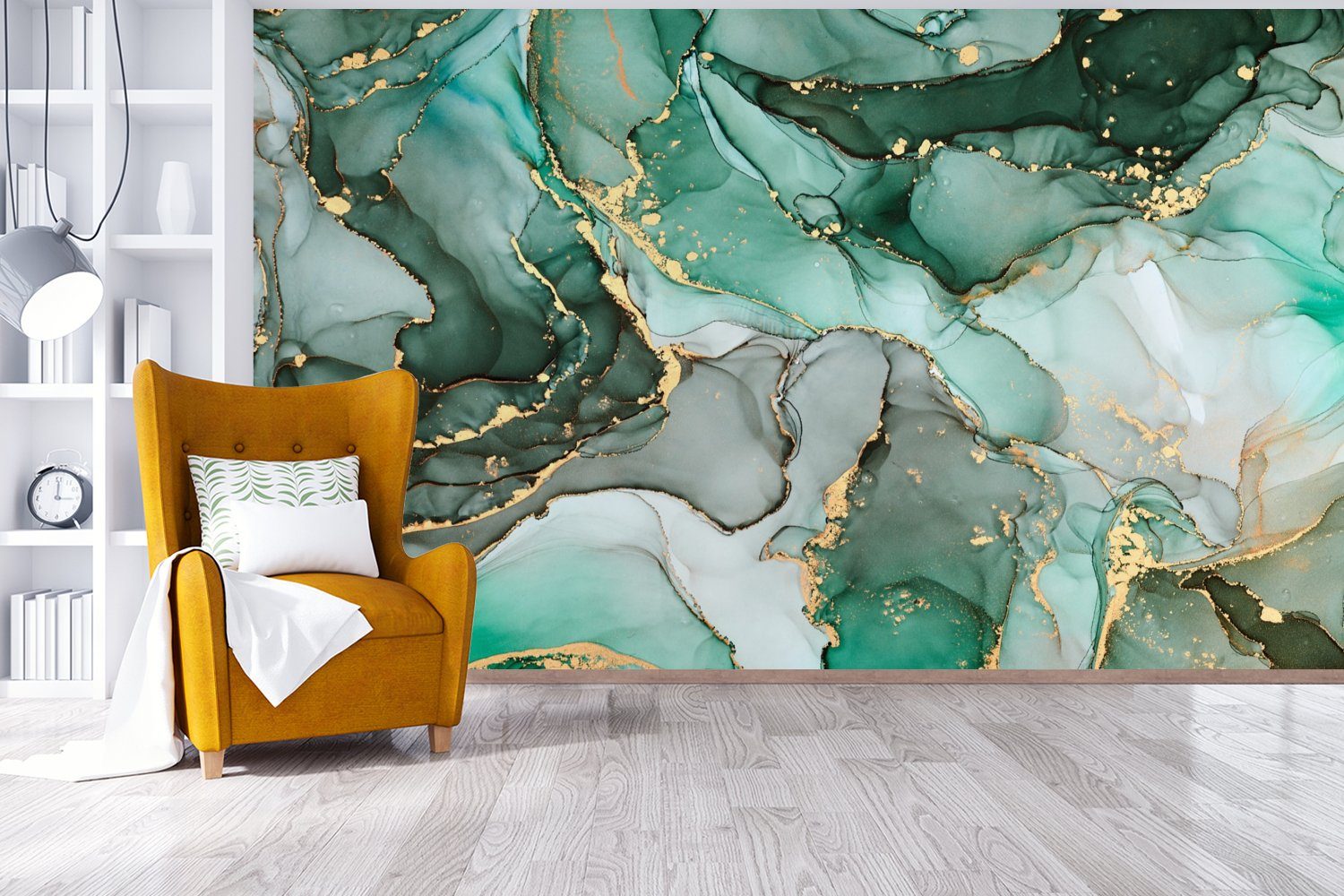 MuchoWow Fototapete Gold - Marmor - günstig online kaufen