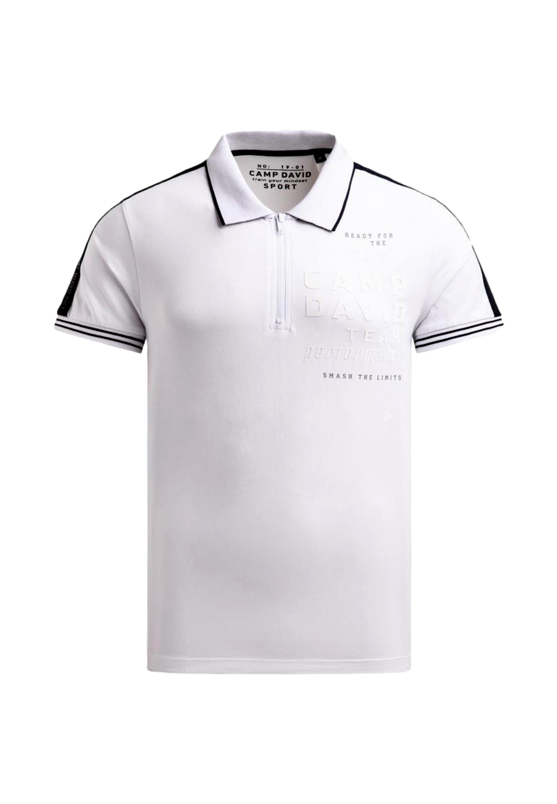 CAMP DAVID Poloshirt Poloshirt Game.Set.Match Kurzarmshirt mit (1-tlg., 1)