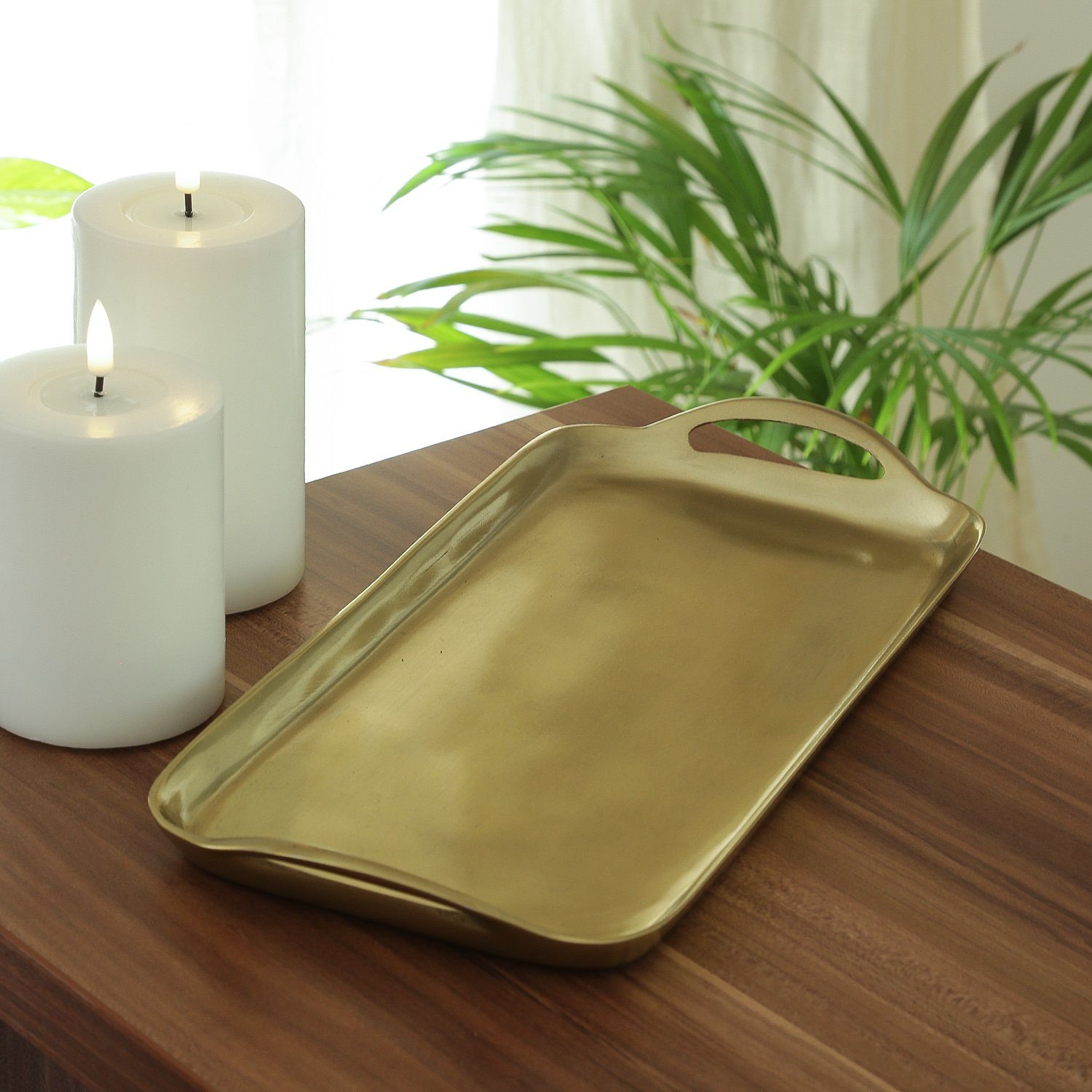 MARELIDA Dekotablett Dekotablett Dekoteller Serviertablett Kerzentablett L: günstig online kaufen