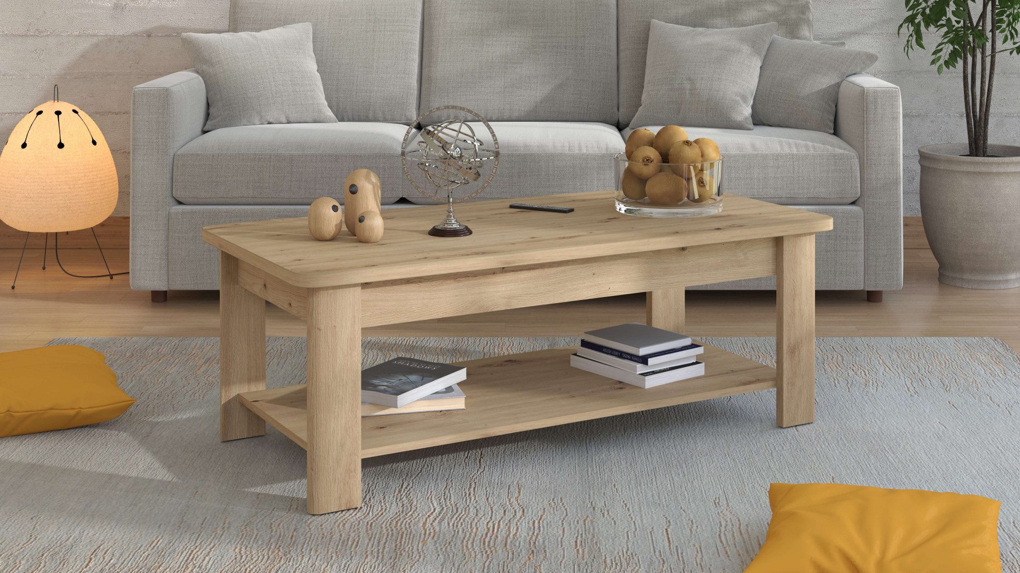 Home affaire Couchtisch Jersey Kaffeetisch, 124 cm, in trendigen Farben, mo günstig online kaufen