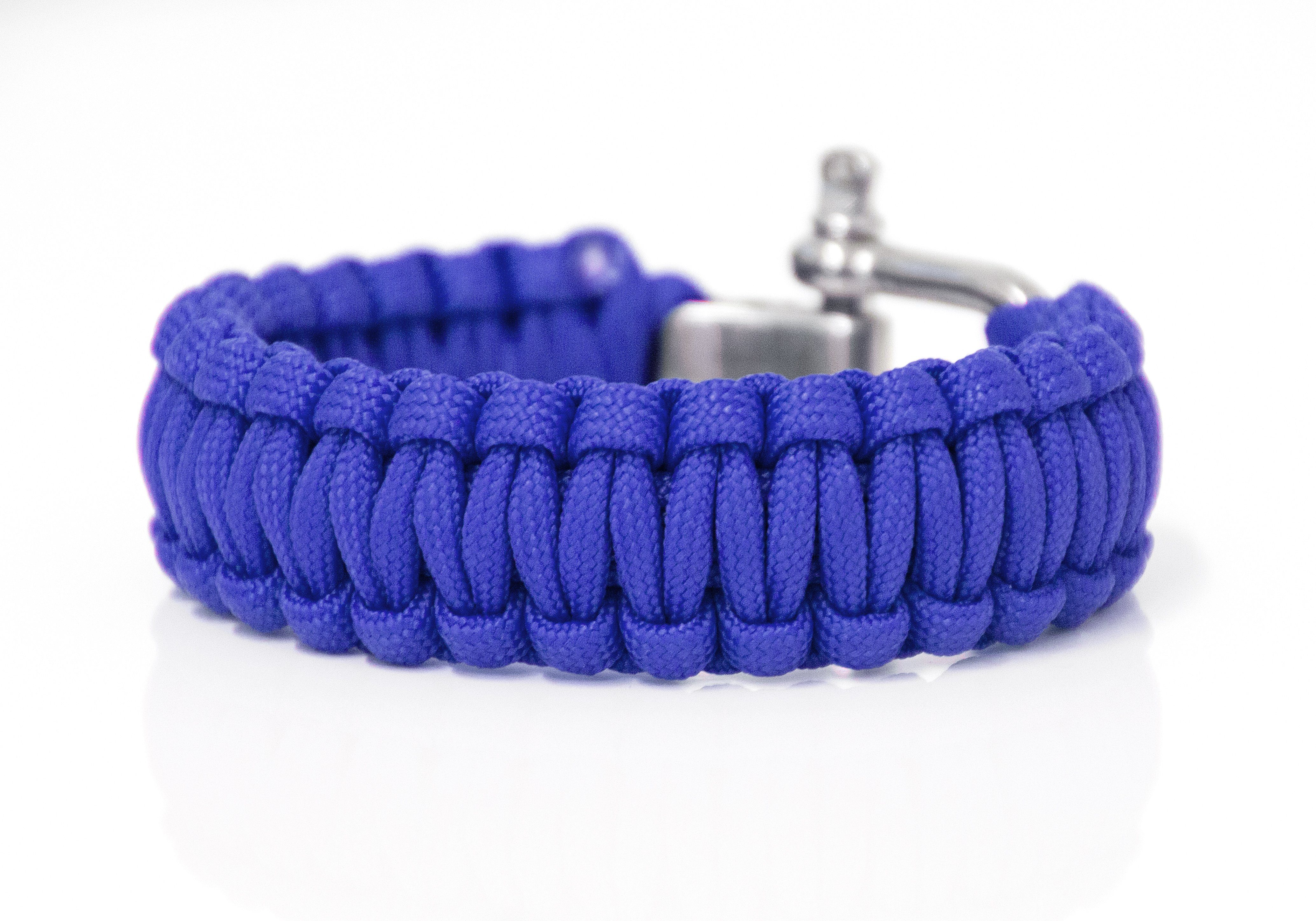 PRECORN Armband Paracord Armband Survival-Seil zum Armband geflochten blau