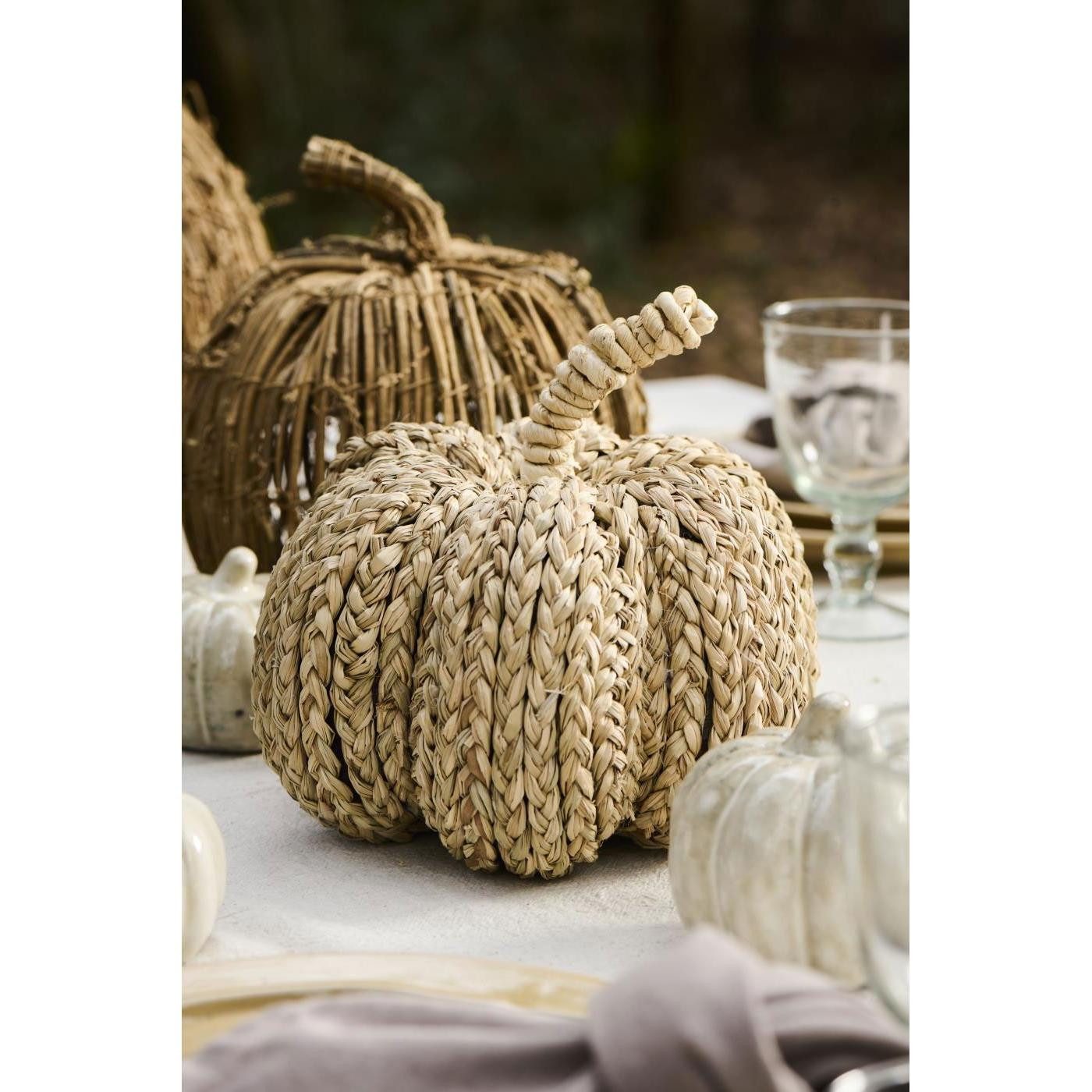 Ib Laursen Skulptur Ib Laursen Dekorationsobjekt Kürbis aus Seegras (20cm) günstig online kaufen