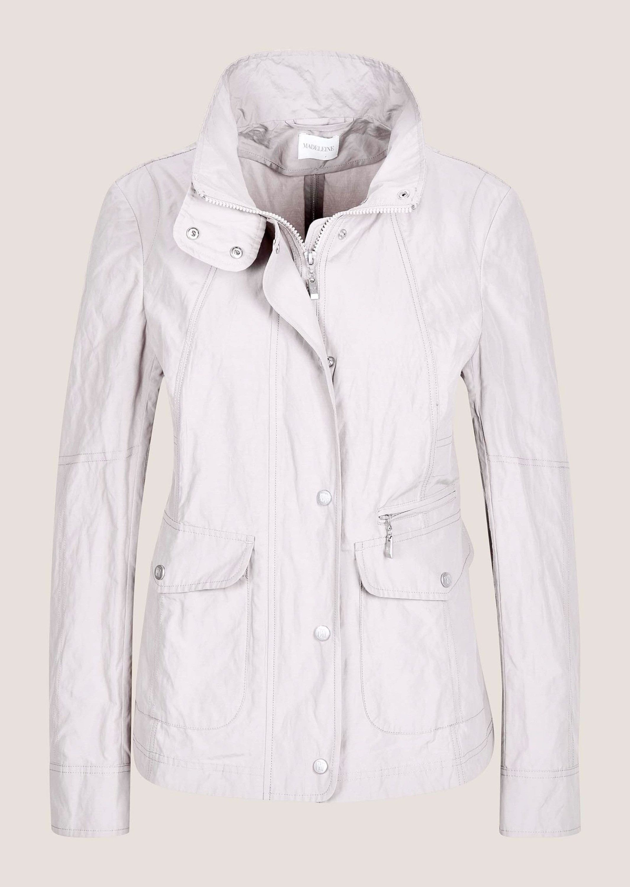 Outdoorjacke Sportive Baumwolljacke mit Stehkragen