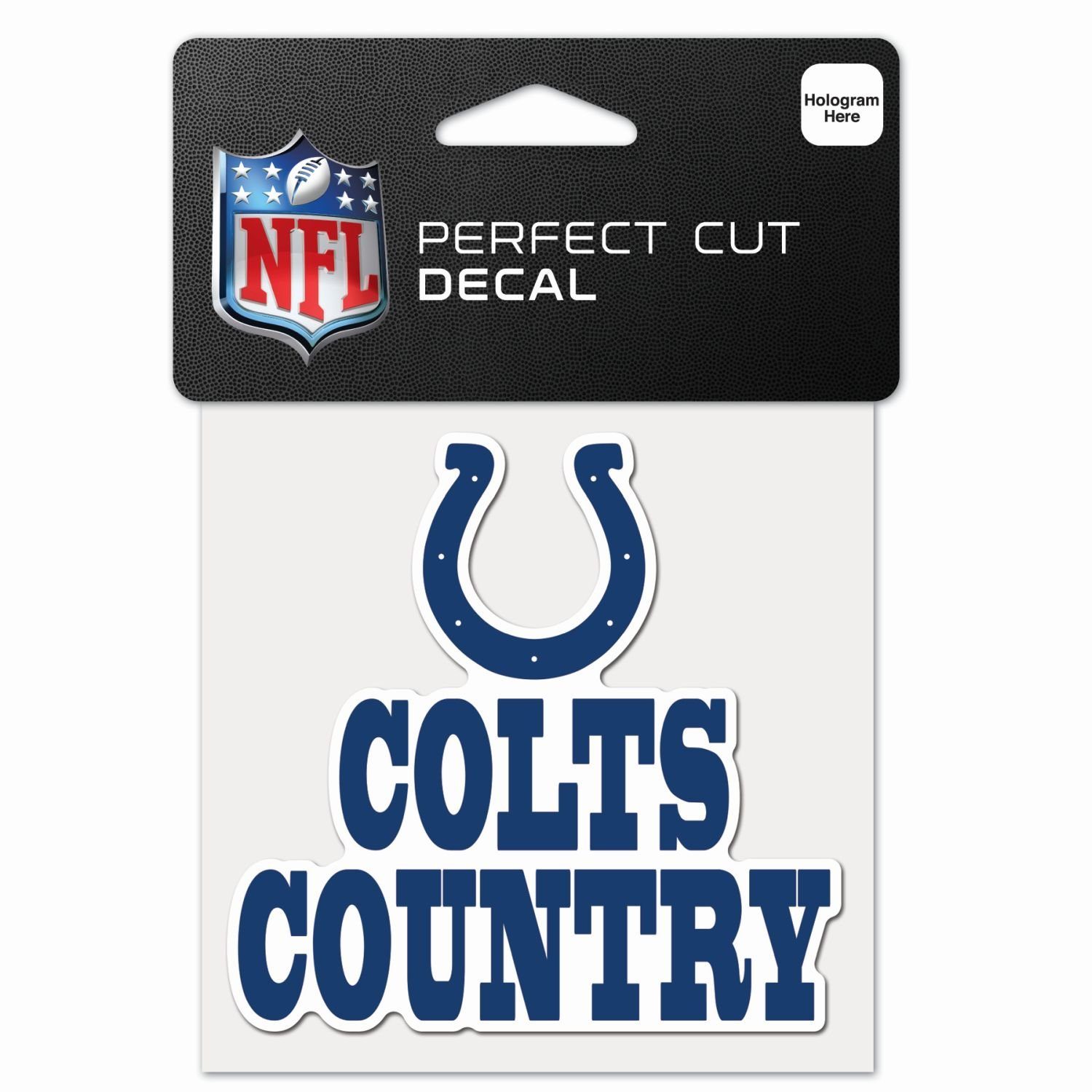 WinCraft Wanddekoobjekt Perfect Cut 10x10cm Aufkleber NFL Teams Slogan Indianapolis Colts