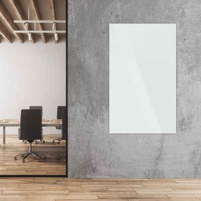 Glas-Magnettafel 60x80 Pinnwand Wand mit Zubehör Whiteboard Büro Holz-Optik Grau 
