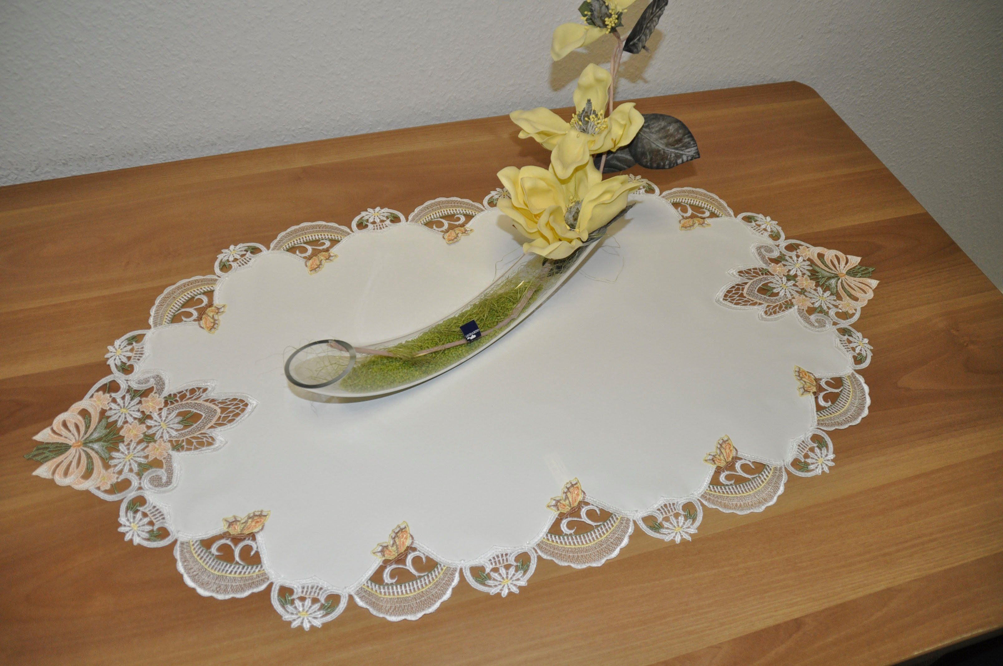 Stickereien Plauen Tischläufer Tischläufer Schmetterling, Plauener Spitze, Made in Germany
