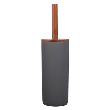 houseproud Badaccessoire-Set Combo Badset, Badset fünfteilig, 5 tlg., 5-teilig, beschichtete Keramik mit Akazienholzelementen