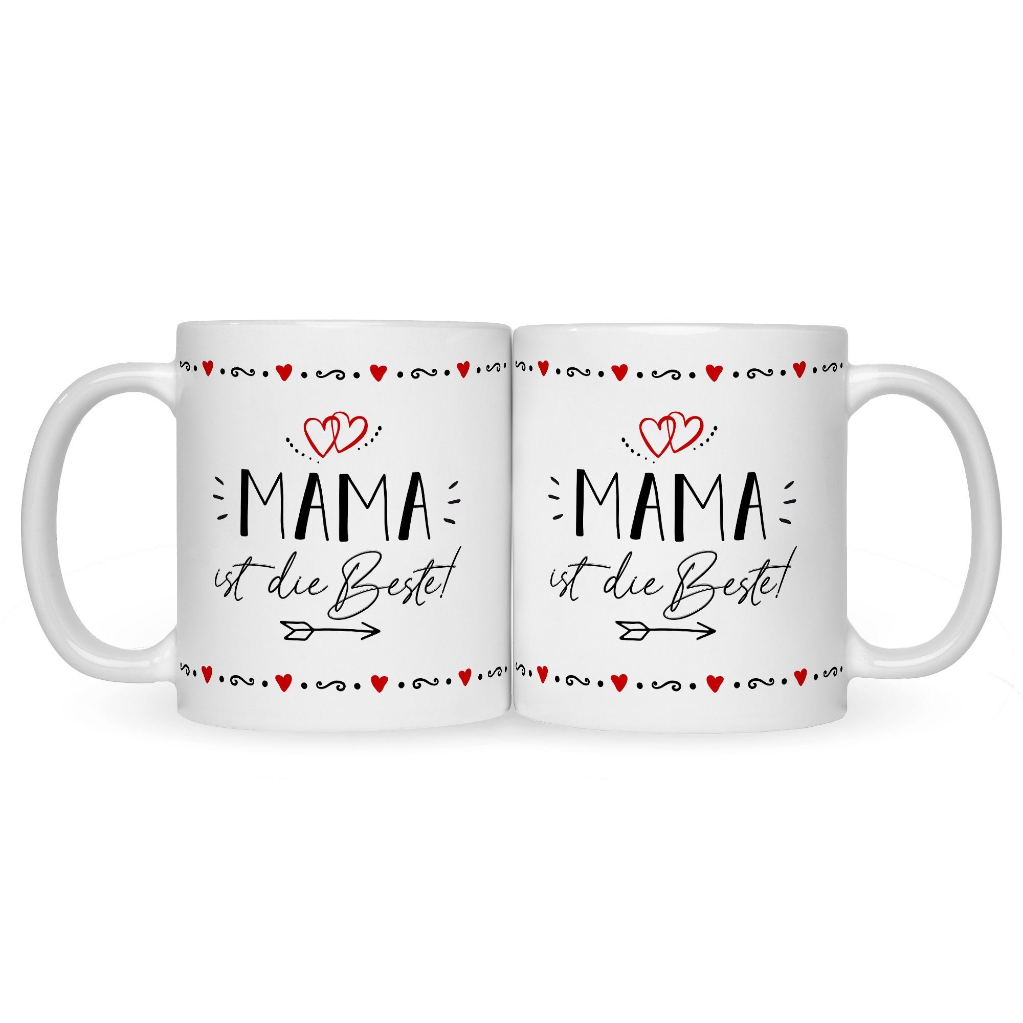 GRAVURZEILE Tasse Bedruckte Tasse Herzliche Sie Mama Weihnachten Geburtstag - die Mama für mit - zum Spruch Geschenke für Geschenk Frauen - ist Beste! Valentinstag - für Weiß Muttertag