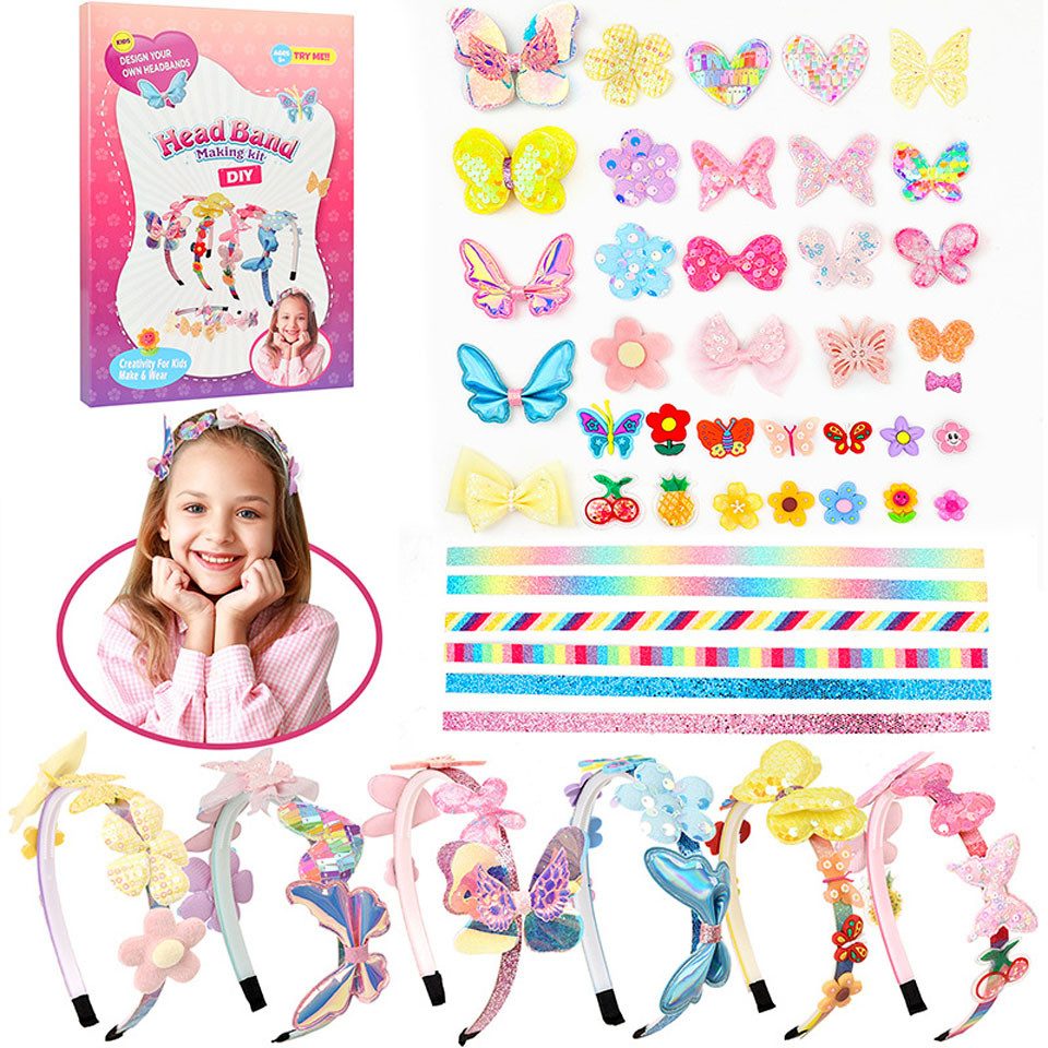 CLTYQ Kreativset DIY-Kreativset für Blumen-Haaraccessoires, modisches DIY-Haarba
