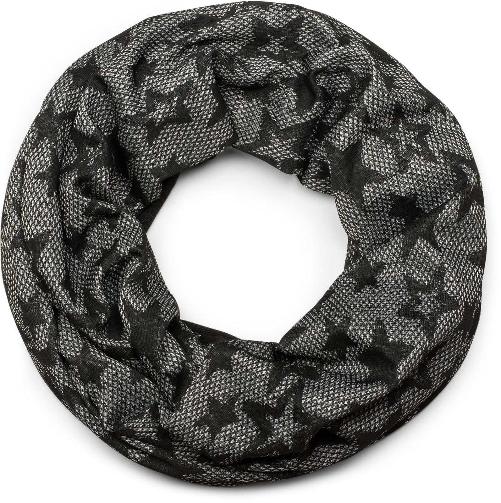 styleBREAKER Loop Loop mit Stern Print gemustert, (1-St) günstig online kaufen