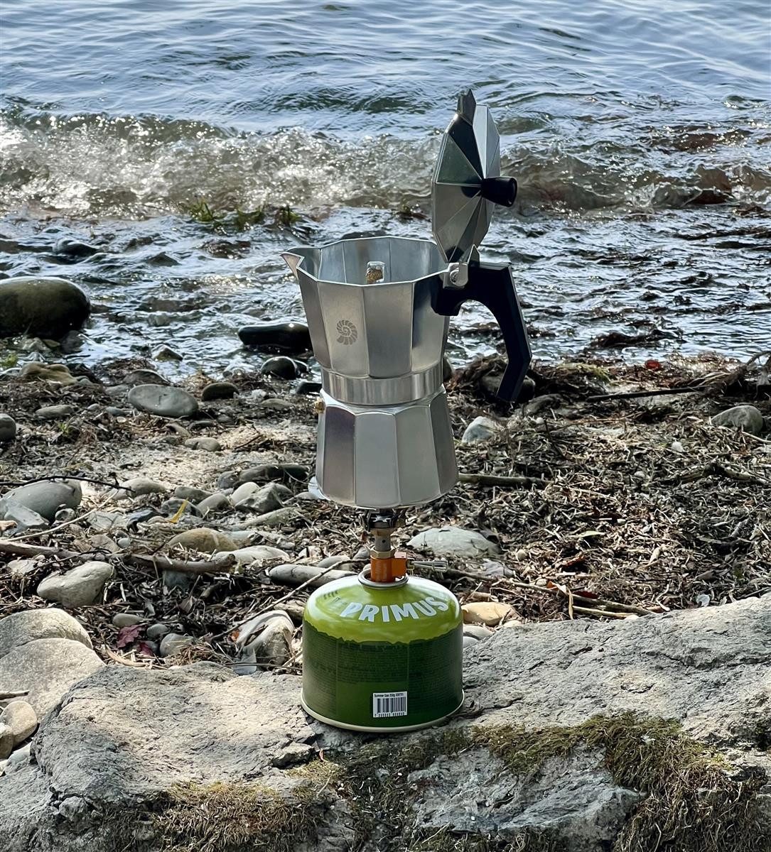 BENTURE Universalmesser Gaskartuschen-Kaffee-Kocher Bundle Optimus Cruz Lite + Bialetti