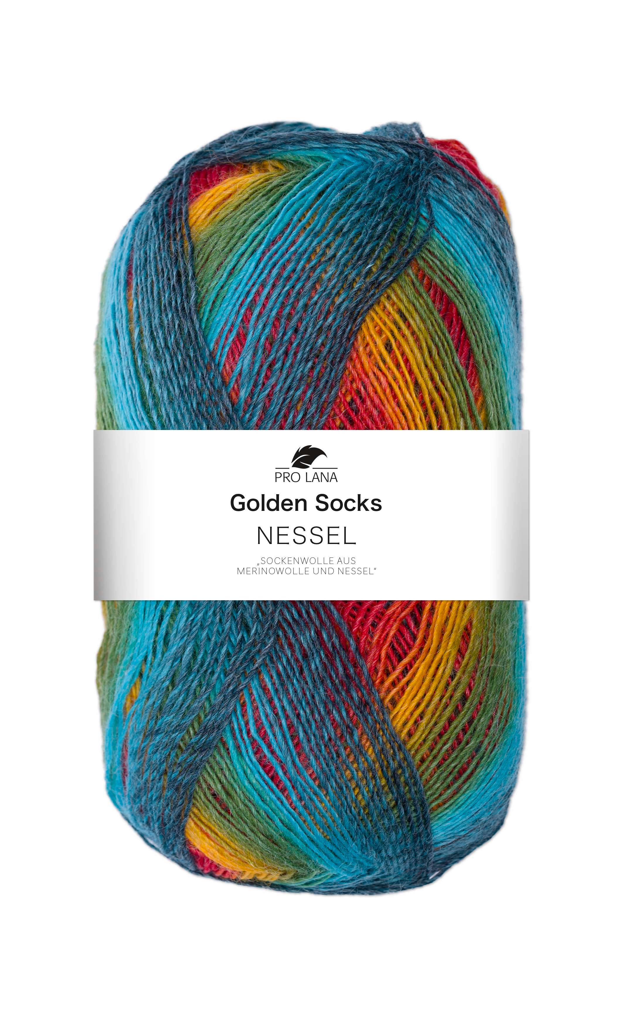 Pro Lana 100g Pro Lana Golden Socks Nessel Effektgarn