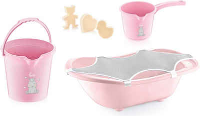 Babyjem Babybadewanne »pink«, (Set, 5-tlg), Made in Europe