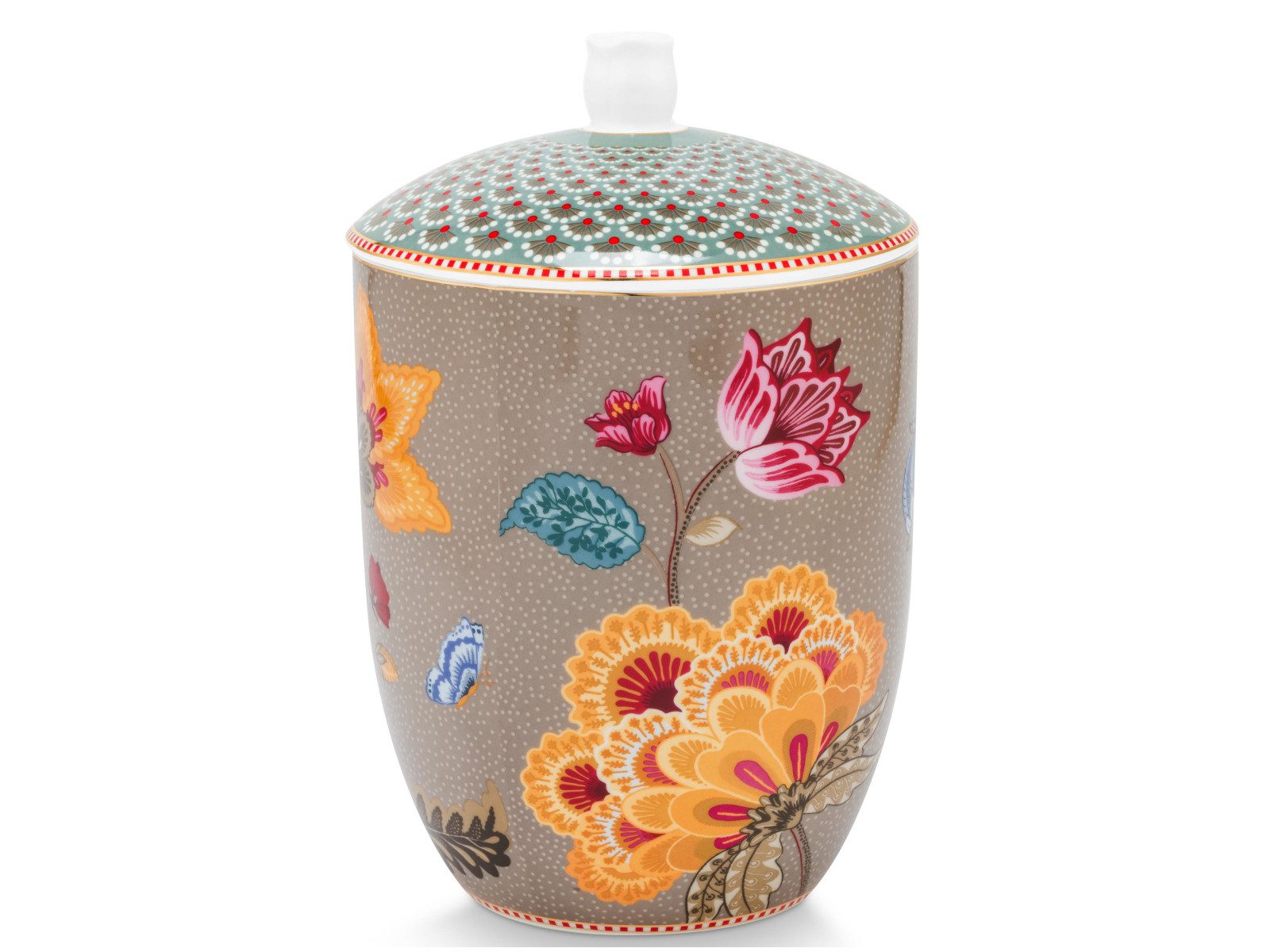 PiP Studio Aufbewahrungsbox Blooming Tales Fantasy Khaki Aufbewahrungsdose 1,5l
