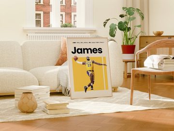 JUSTGOODMOOD Poster Premium ® Lebron James · Basketball · ohne Rahmen