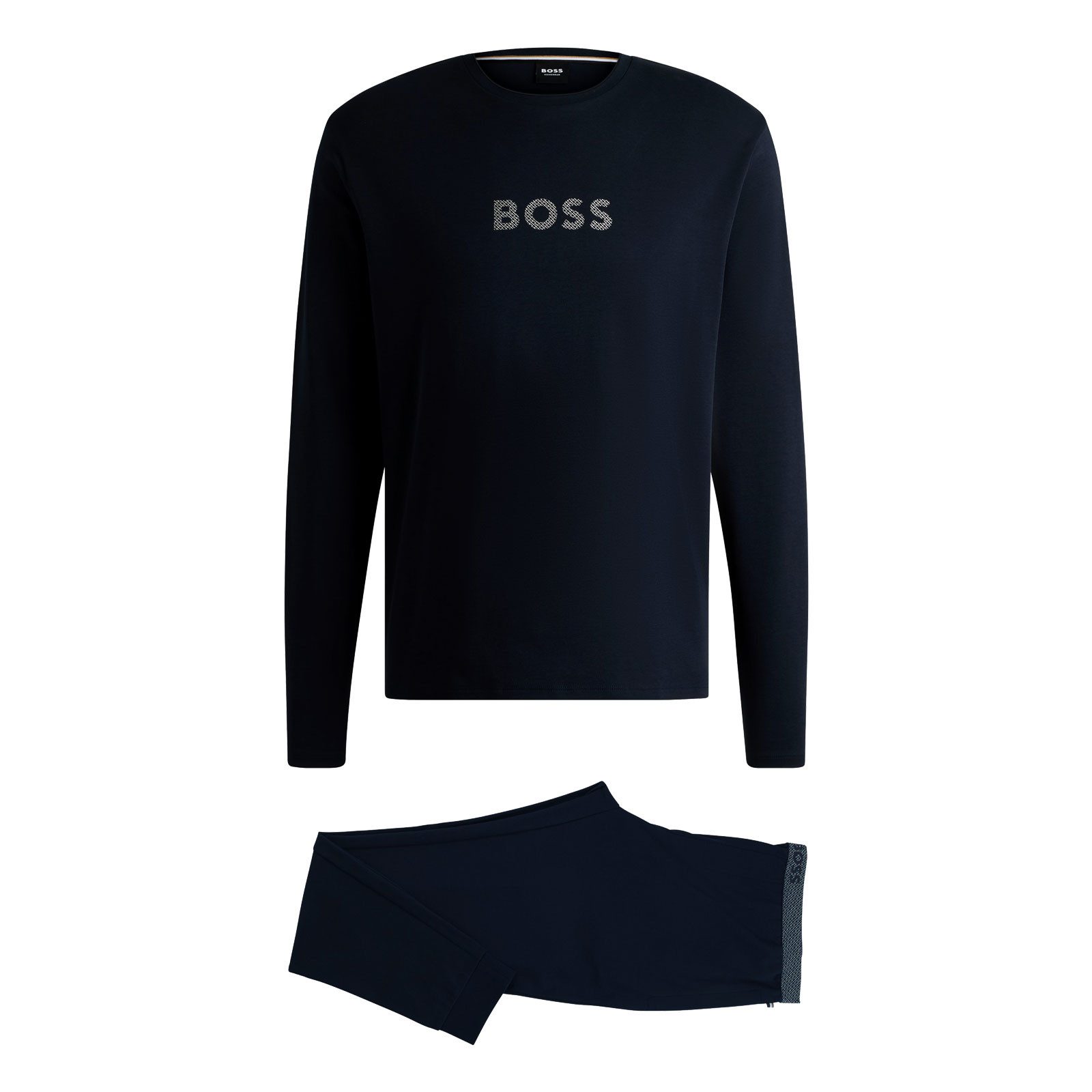 BOSS Pyjama Gift Long Set (2 tlg) mit funkelnden Details