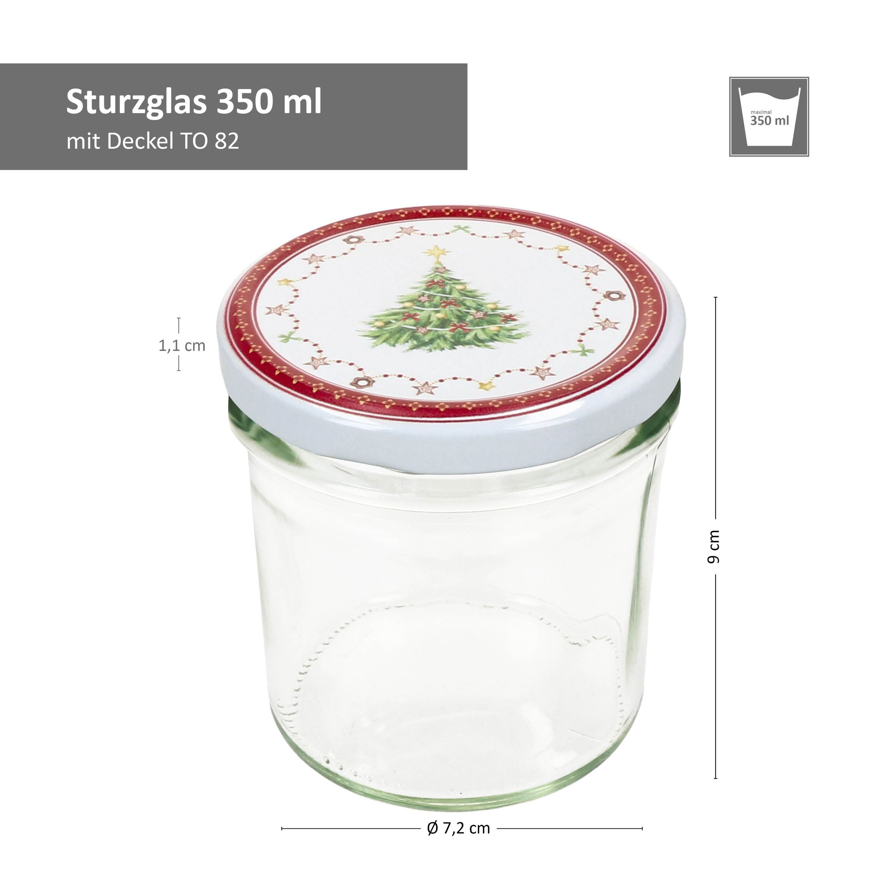 MamboCat Einmachglas 25er Set Sturzglas 350ml Einmachglas + TO-Deckel 82 Weihnachtstraum, Glas – Bild 5 von 5