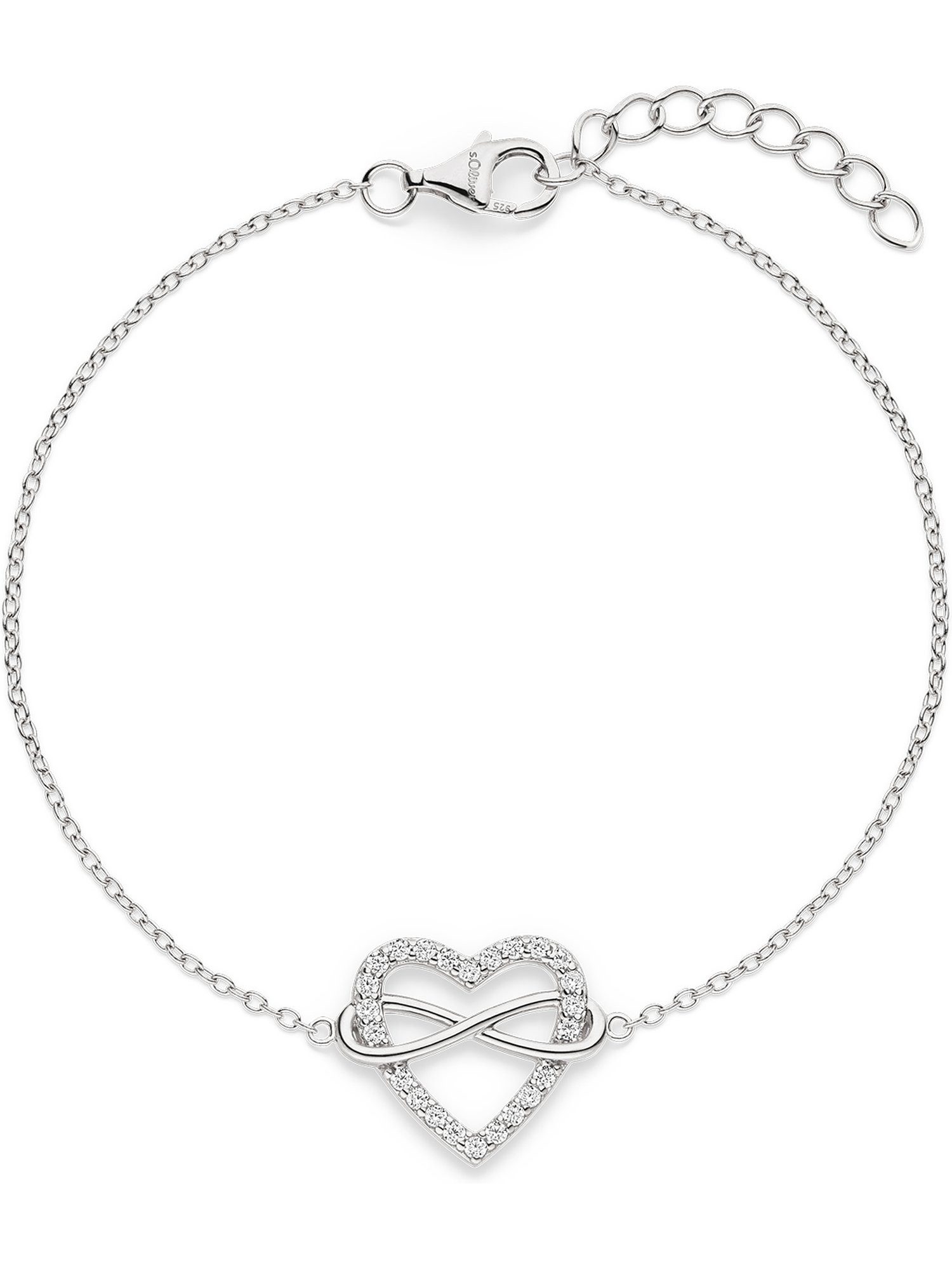 s.Oliver Armband S.Oliver Damen-Armband 925er Silber 24 Zirkonia