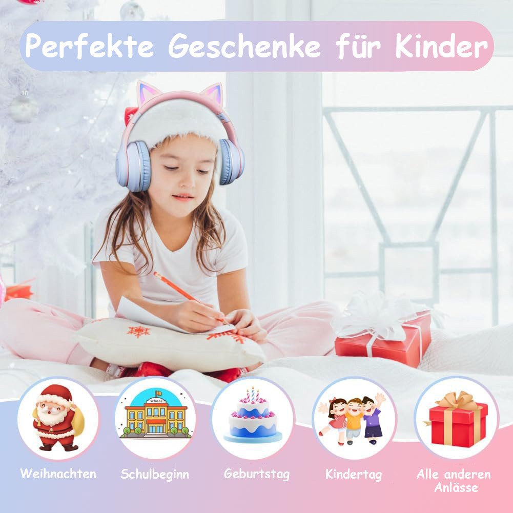 SWGOTA Over-Ear Kopfhörer BT 5.1 mit RGB, HiFi Klang, faltbar, ANC Over-Ear-Kopfhörer (Bluetooth Reise-Kopfhörer: 60 dB Rauschunterdrückung, verstellbar) – Bild 5 von 5
