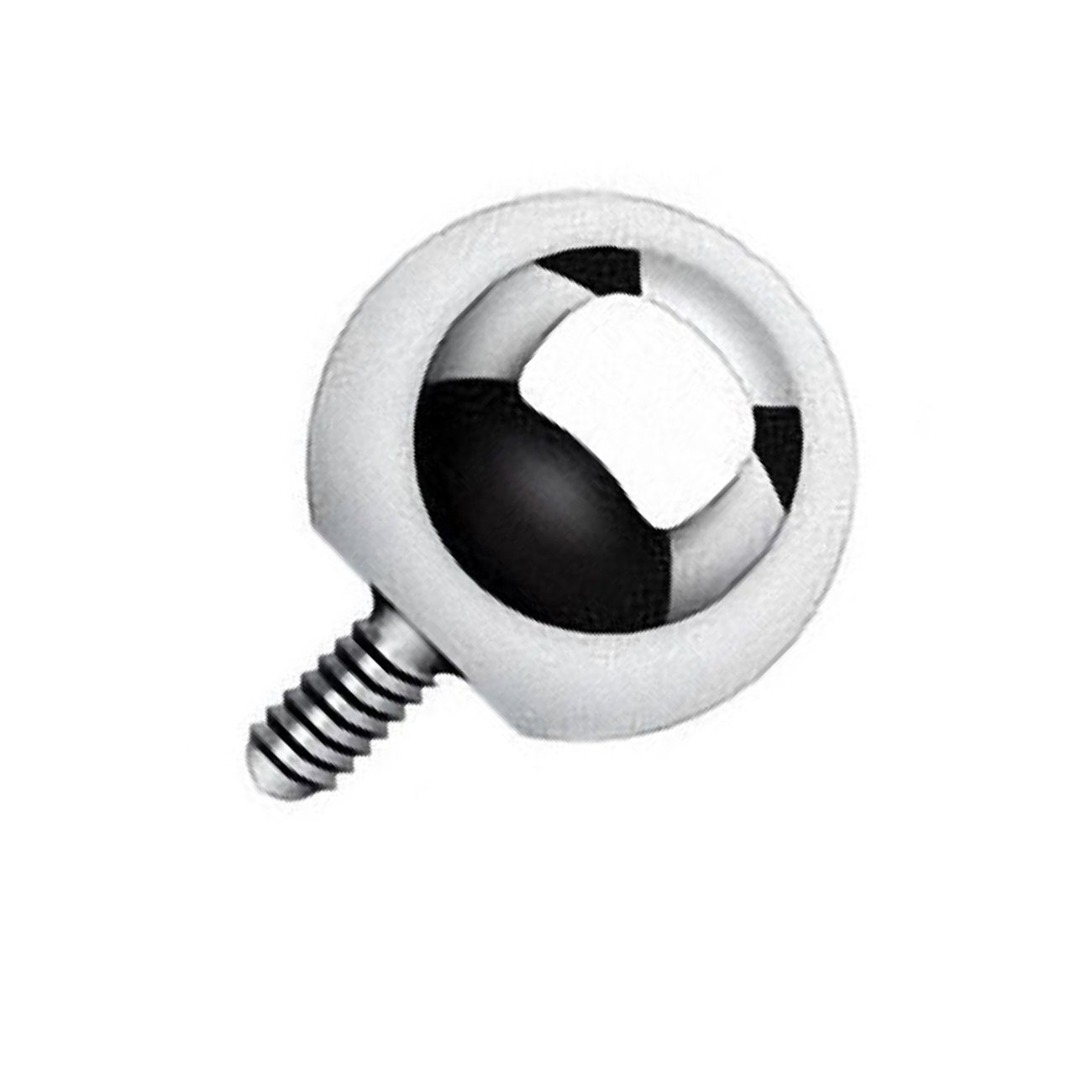 Piercing-Implantat Dermal Anchor Skin Diver Aufsatzkugel Kugel Silber