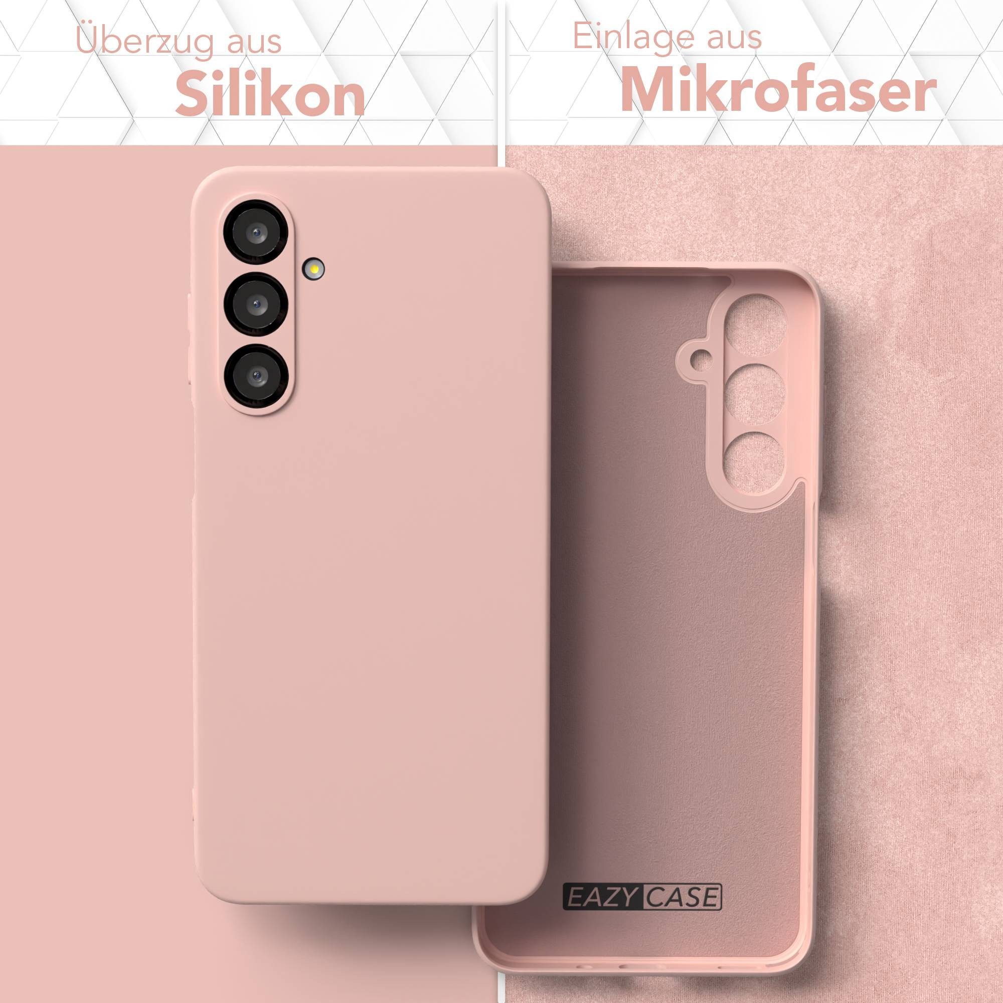 EAZY CASE Handyhülle für Samsung Galaxy A16 Hülle Silikon 6,7 Zoll, Hülle mit Kameraschutz Bumper Case Silikonschutzhülle Rosa / Altrosa