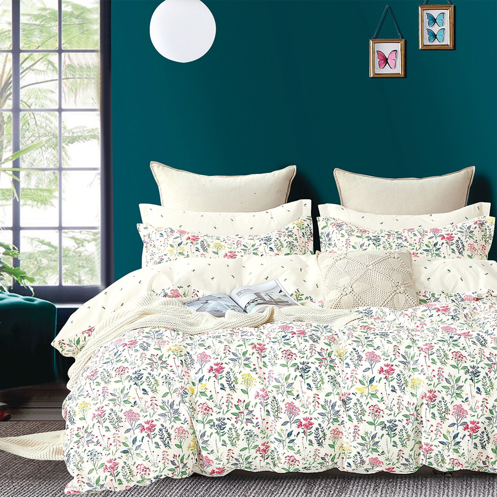 KEAYOO Bettwäsche Blumen, Baumwolle, 2 teilig, günstig online kaufen