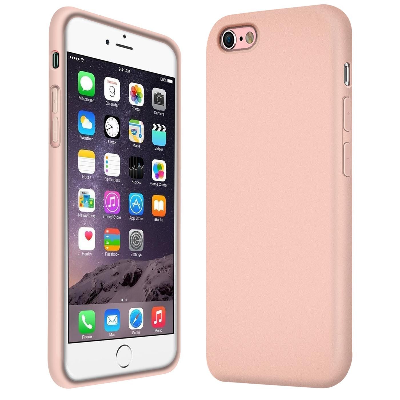 CoolGadget Handyhülle Silikon Case für das iPhone 6s Plus / 6 Plus Slim TPU Cover 5,5 Zoll, Weiche Schutz Hülle mit Innen Fleece aus Stoff Handy Tasche