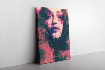 Sinus Art Leinwandbild Zhenya Katava Porträt Abstrakt Kunst Model Gesicht Struktur 60x90cm Leinwandbild