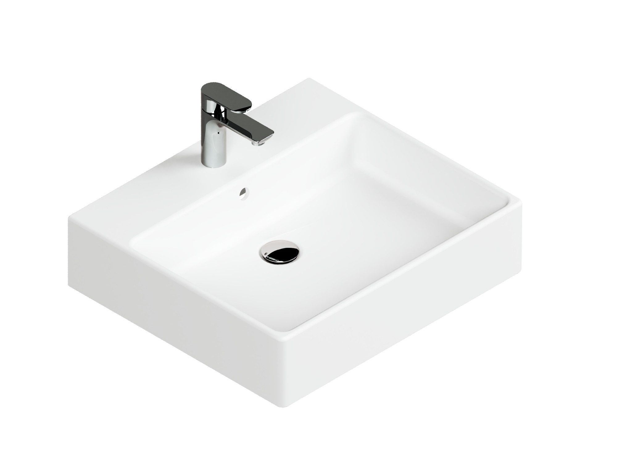 Aqua Bagno Waschbecken 60x 50cm weiß günstig online kaufen