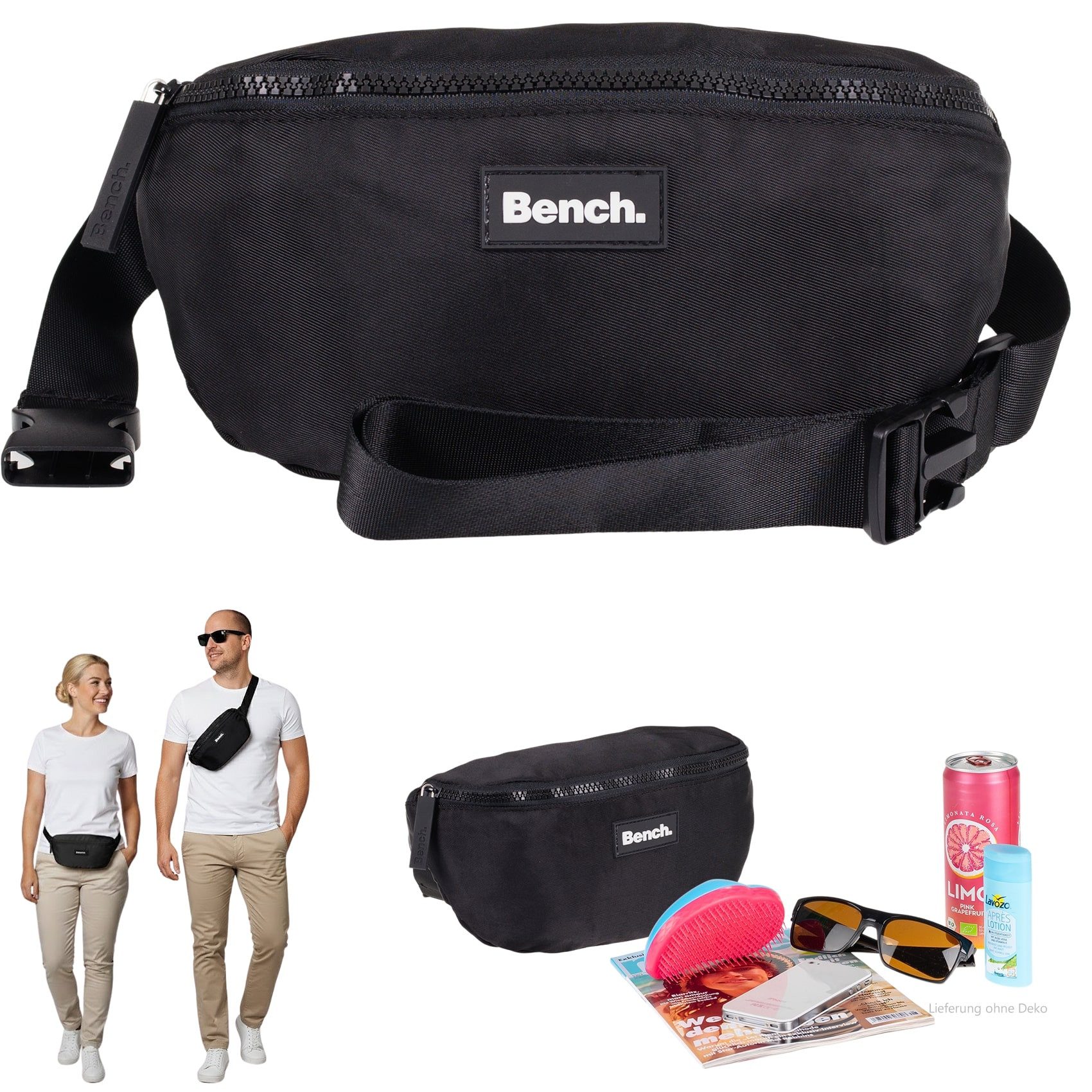 Bench. Bauchtasche Crossbag Hüfttasche Crossover Handtasche Tasche, Wimmerl klein Festivaltasche Handtasche Nova 64217 + Schlüsseletui