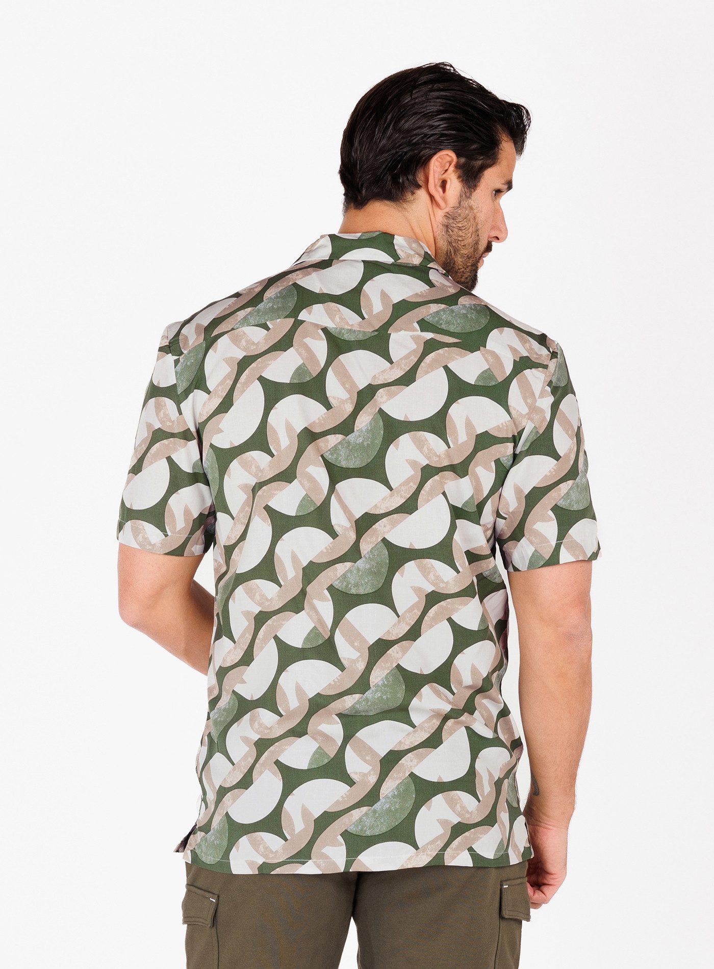 Key Largo Kurzarmhemd MSH MAGMA 1/2 patterned (1-tlg)