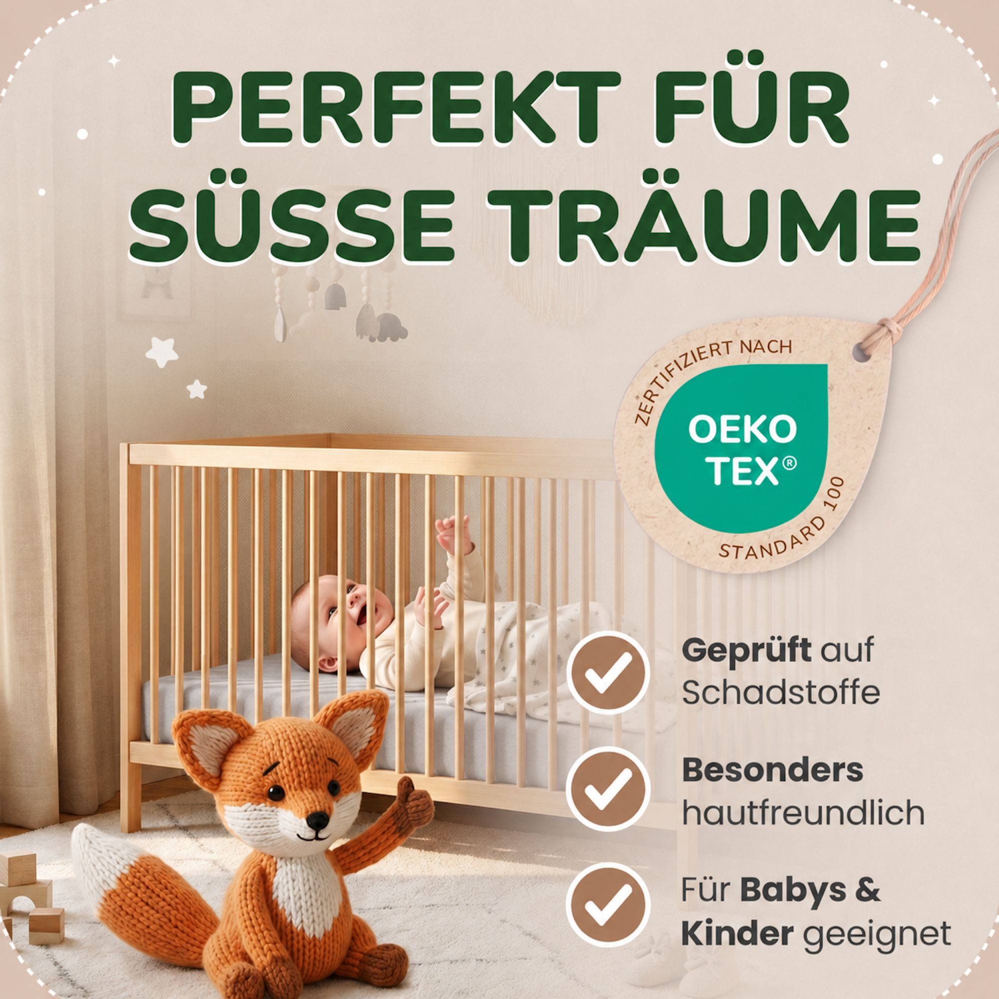 leevitex® Spannbettlaken in verschiedenen Größen und Farben, Jersey aus 100% Baumwolle, Jersey, Gummizug: rundum, (1 Stück), für Kinder- & Standardmatratzen, OE – Bild 2 von 5