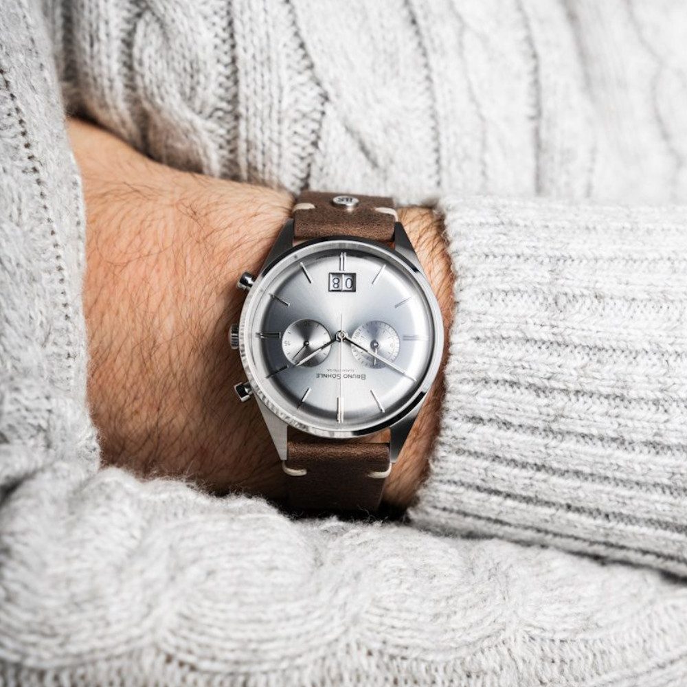 BRUNO SÖHNLE Luxusuhr 17-13233-241 Merano Chronograph, Bruno Söhnle, Herren, Chronograph, Kalbsleder