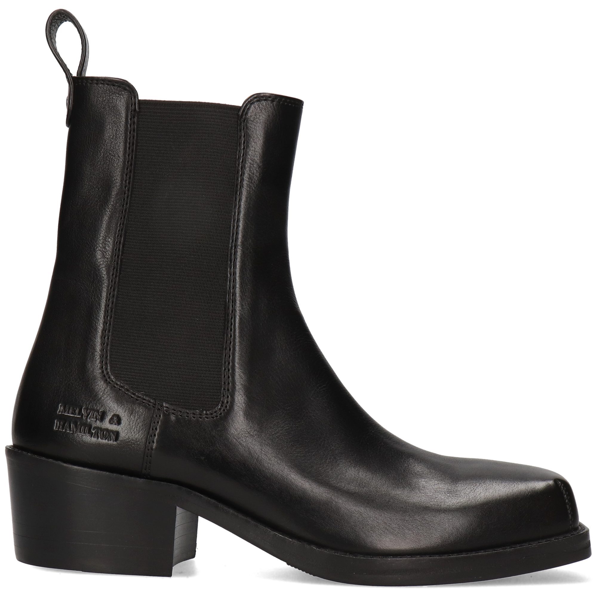 Melvin & Hamilton Shelby 2 Leder-Western Boots für Damen Stiefelette Kubanischer Absatz, Echtes Leder, Vegetabile Gerbung