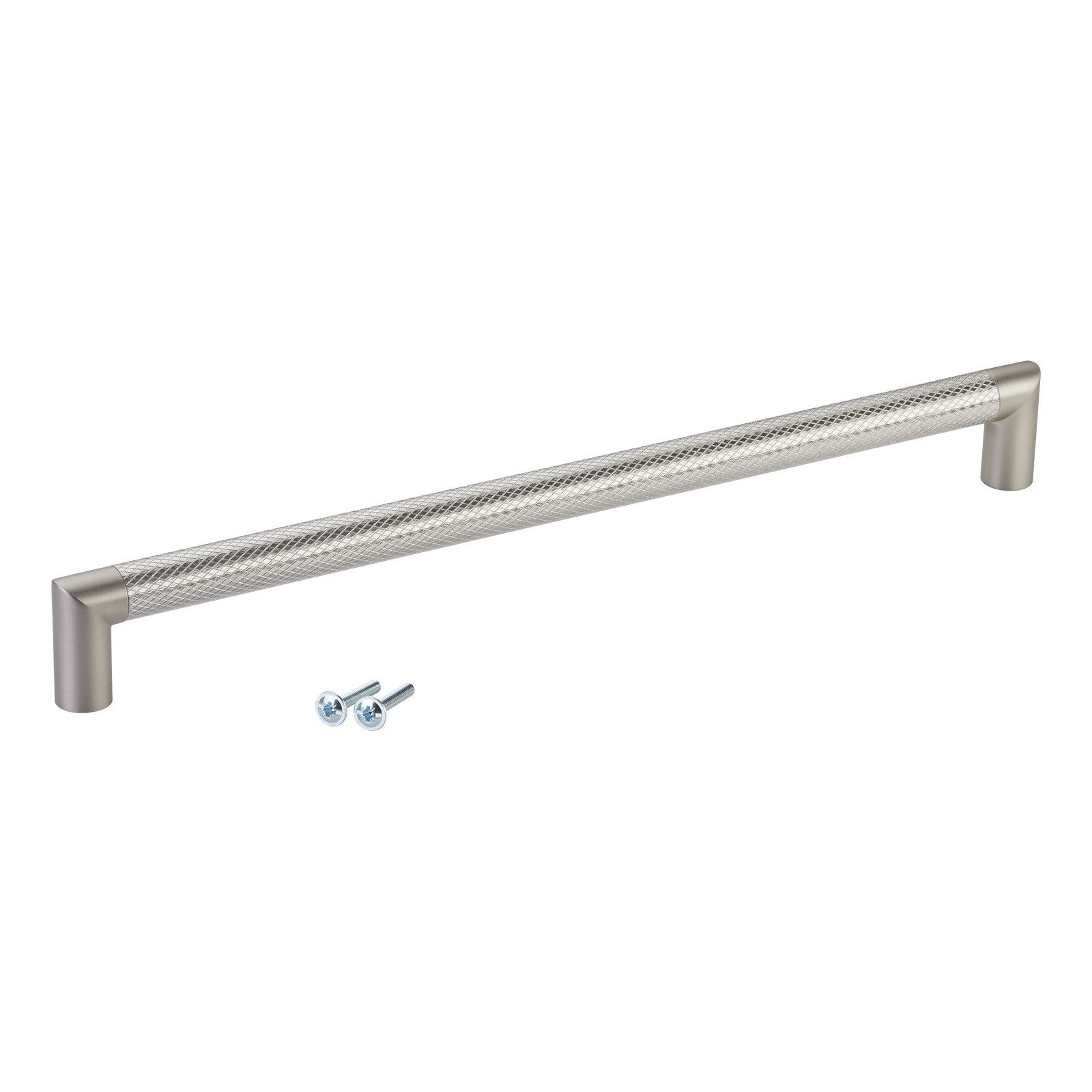SO-TECH® Möbelgriff Bügelgriff ARNOLD, BA 160 mm - 320 mm, inkl. Schrauben (1-St), BA 320 mm, Edelstahloptik gerändelt, SCHÜCO ALU COMPETENCE
