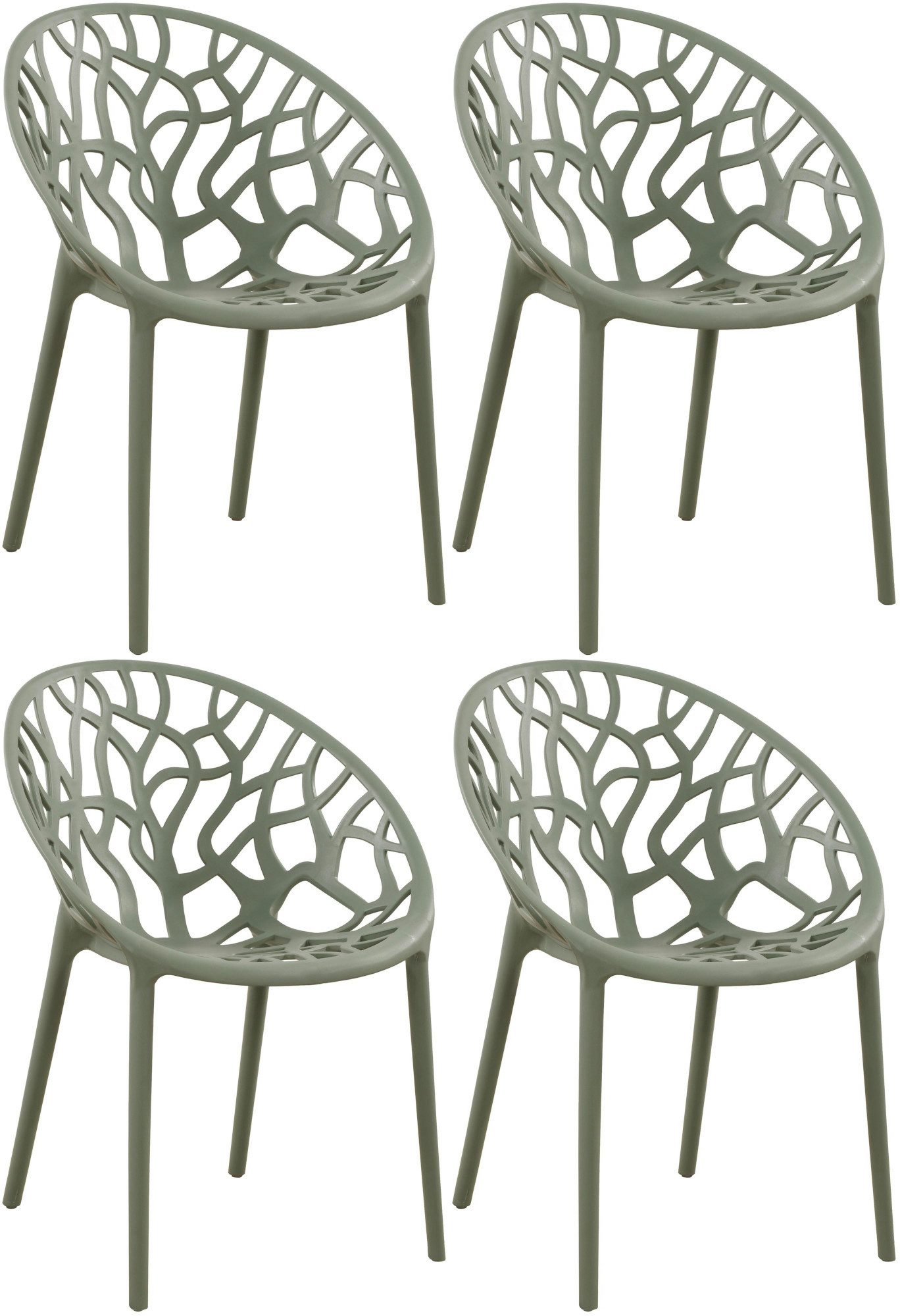 CLP Gartenstuhl Hope (4er Set, 4 St), Kunststoff, stapelbar, wetterfest günstig online kaufen