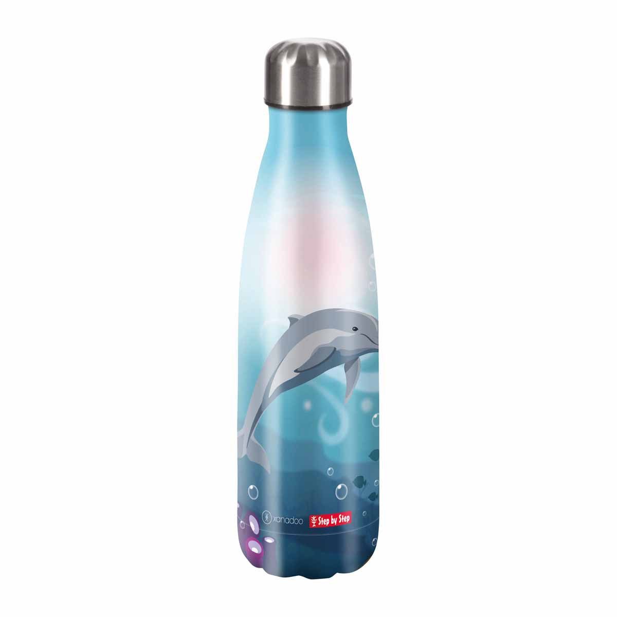 Schulranzen Edelstahl Trinkflasche 0,5 l Dolphin Pippa