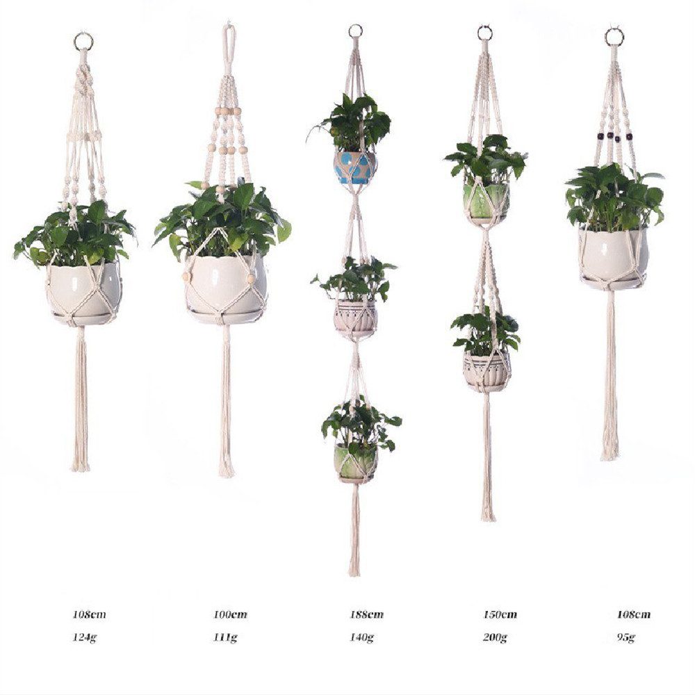 Coonoor Dekohänger Makramee Blumenampel, Blumentopf Pflanzen günstig online kaufen
