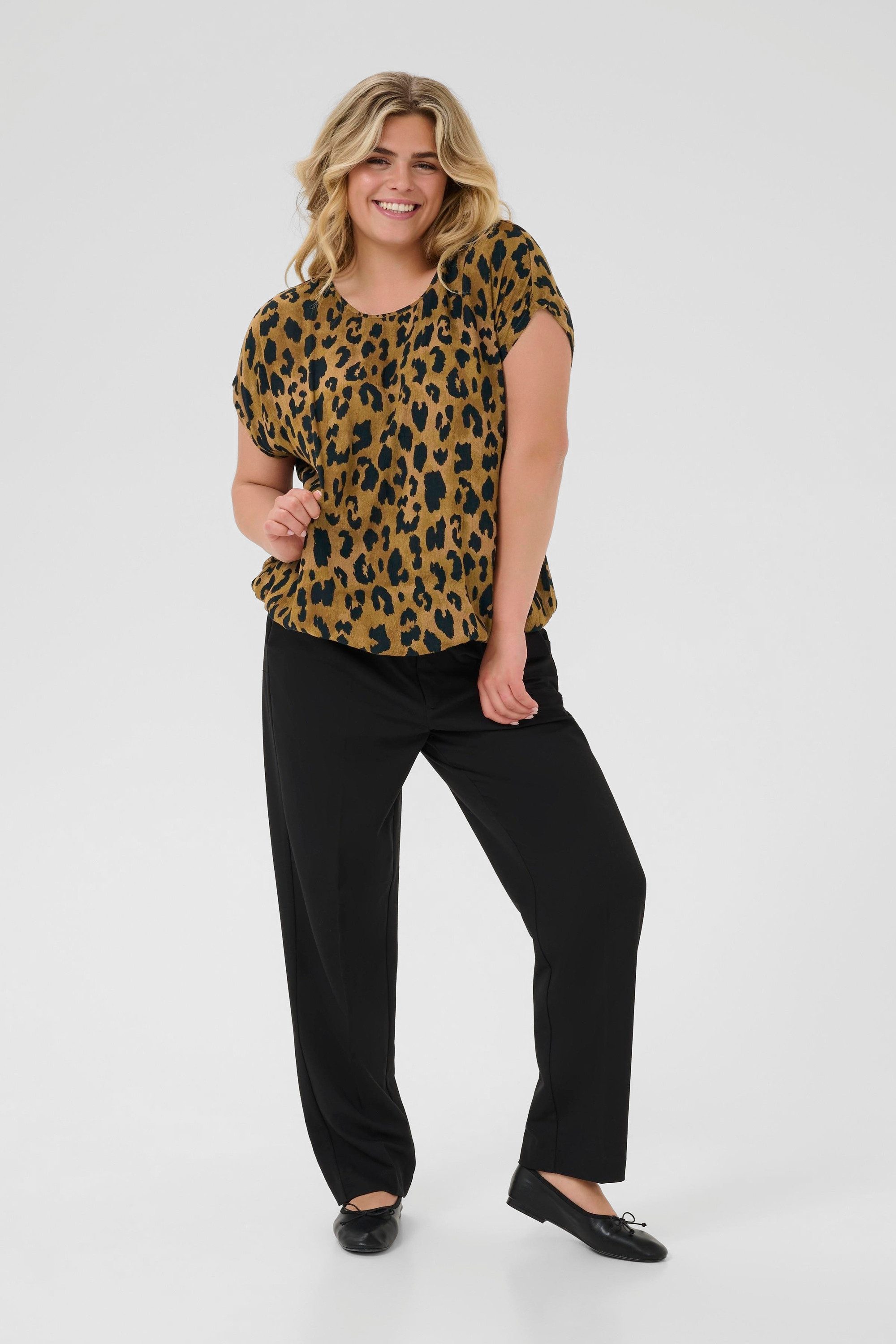 KAFFE Curve Kurzarmbluse Kurzarm-Bluse KCami Große Größen günstig online kaufen