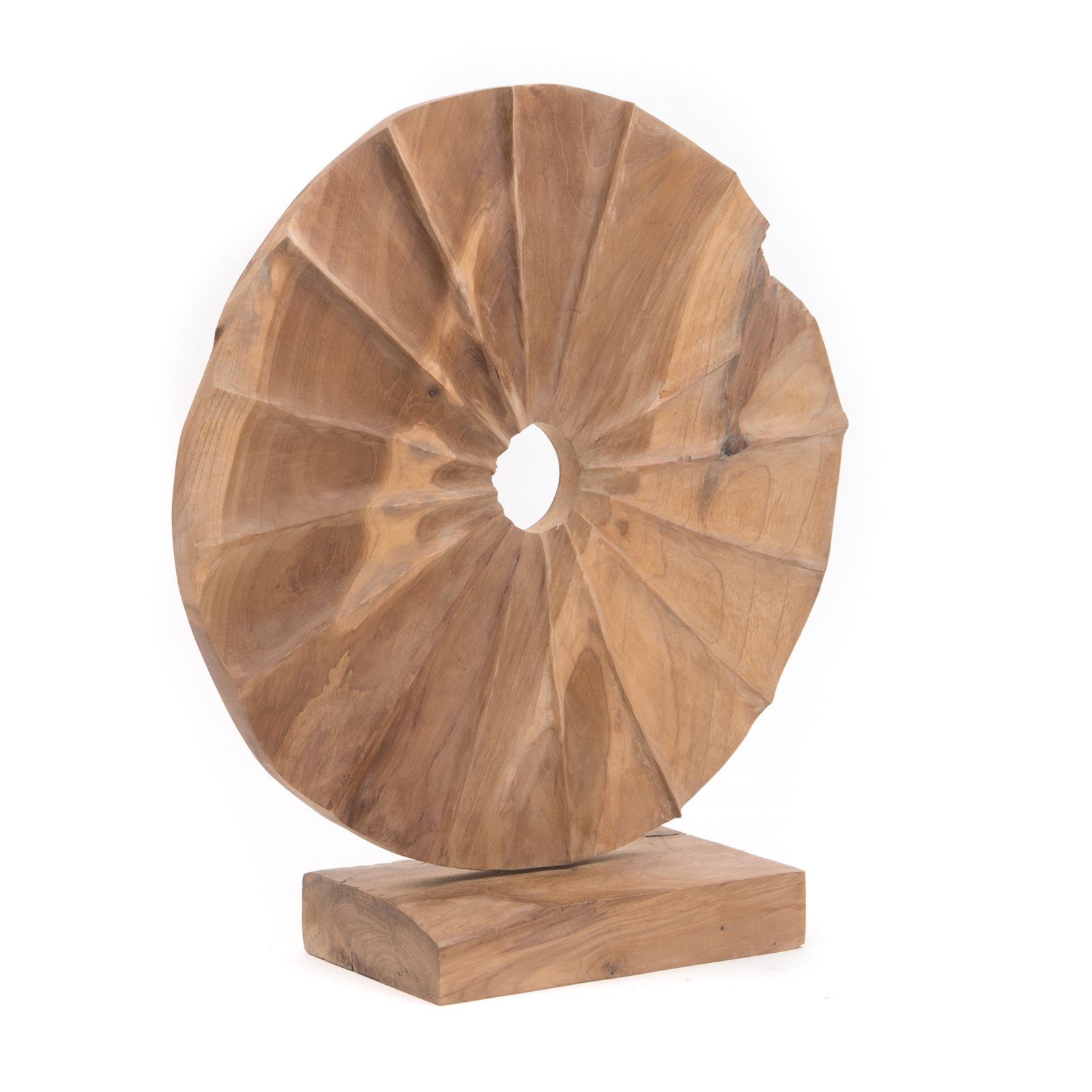 Skulptur RUNDE NATUR SKULPTUR "CIRCULAR II", Holz massiv, Holz massivholz Fig