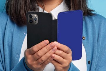 MuchoWow Handyhülle Blau - Einfarbig - Dunkelblau, Handyhülle Telefonhülle Apple iPhone 11 Pro Max