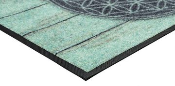 Fußmatte Pattern of Life, wash+dry by Kleen-Tex, rechteckig, Höhe: 7 mm, Schmutzfangmatte, Motiv Blume des Lebens, rutschhemmend, waschbar
