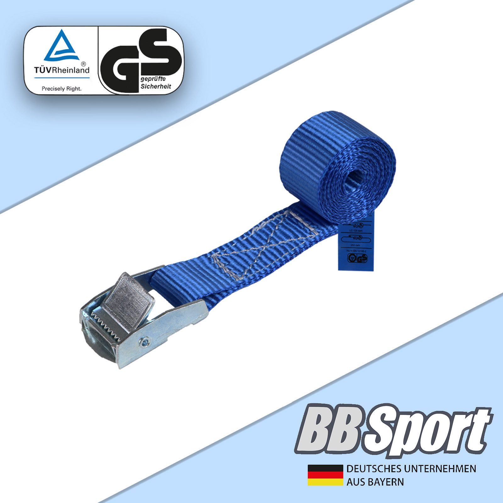 BB Sport Zurrgurt Spanngurt in verschiedenen Längen und Stückzahlen (4-St)