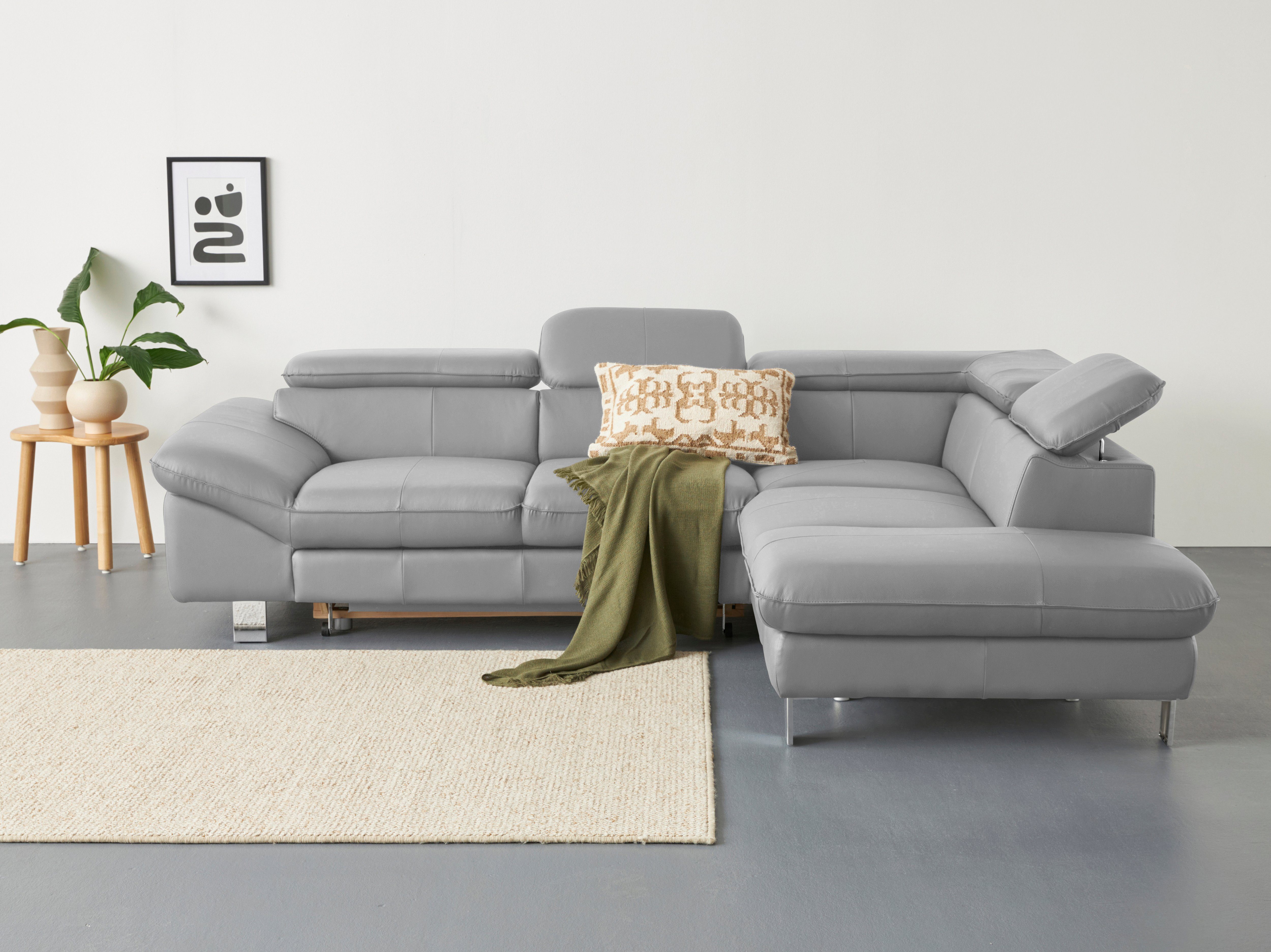 COTTA Ecksofa Driver L-Form, mit Kopfteilverstellung, wahlweise mit Bettfunktion & Bettkasten