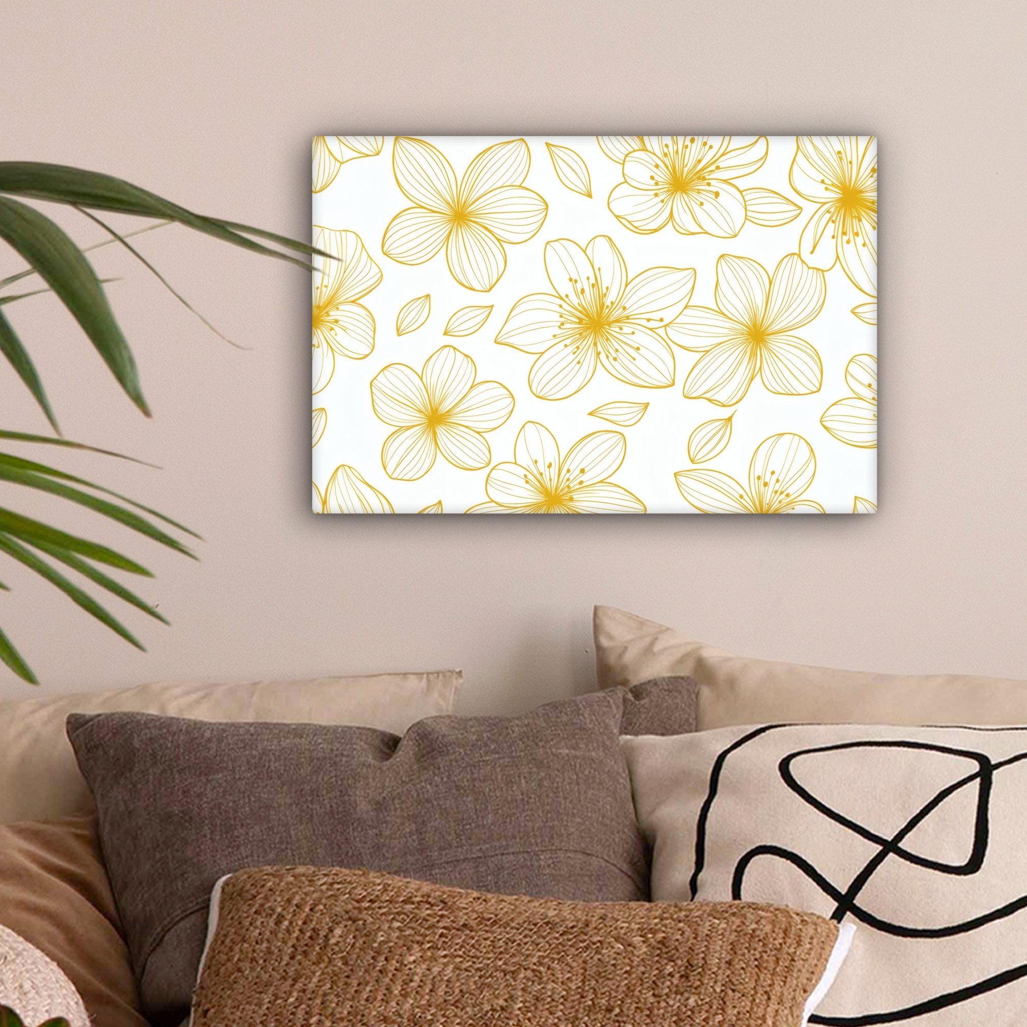 OneMillionCanvasses® Leinwandbild Blumen - Muster - günstig online kaufen