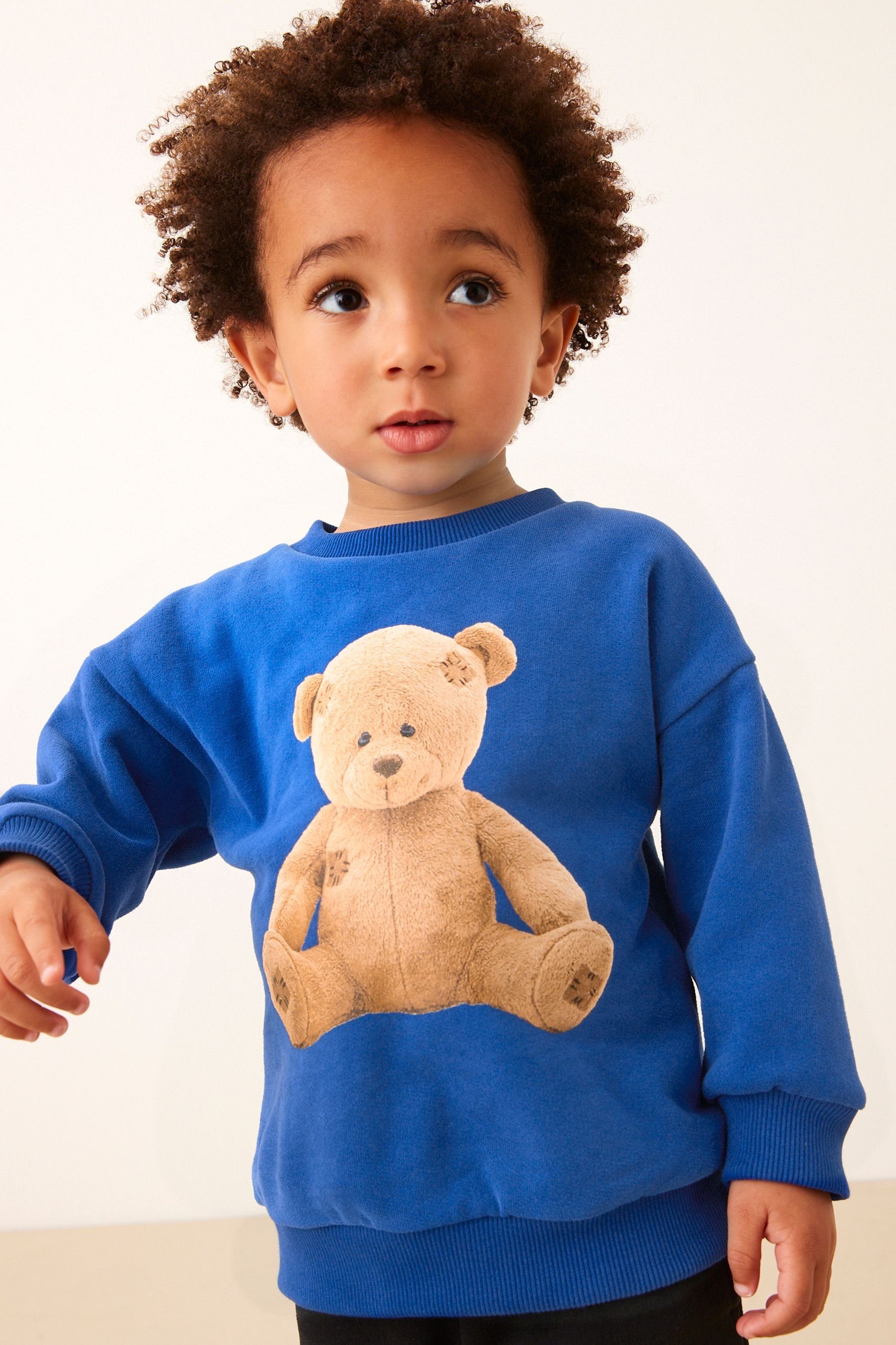 Next Sweatanzug Sweatshirt (2-tlg) mit Jogginghose Motiv Blue Set Bear im und